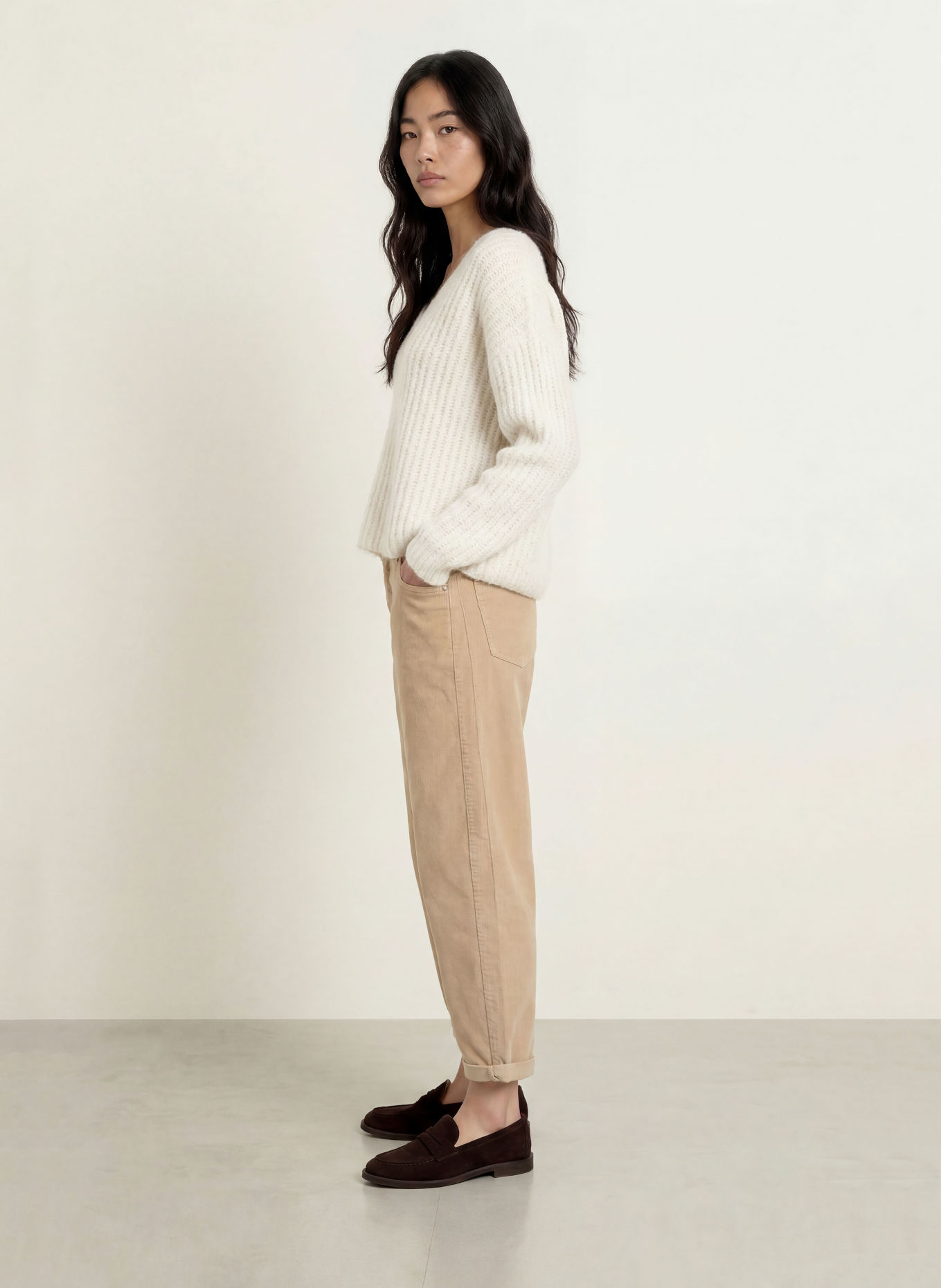 Herrlicher Pullover LINI: ECRU