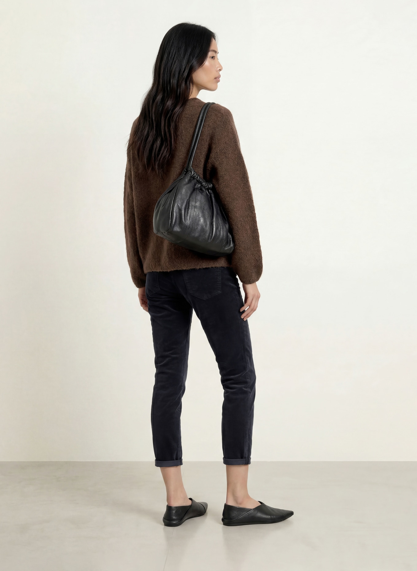 Herrlicher SHYRA 7/8-length velvet trousers: DARK BLUE
