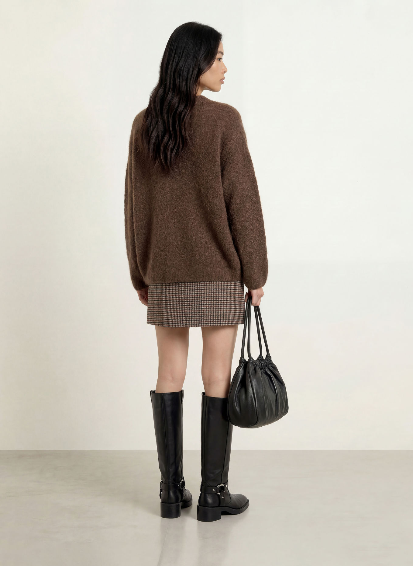 Herrlicher MIA LORA Sweater with Mohair: DARK BROWN