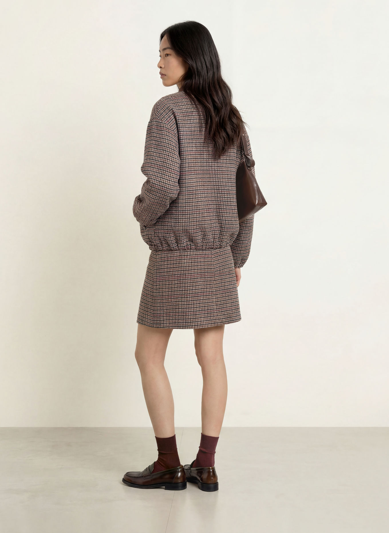 Herrlicher Blouson LIA LOTTA: BRUN / MØRKERØD / SORT