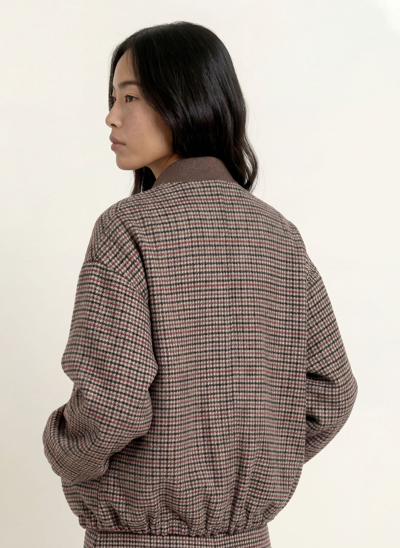 Herrlicher Blouson LIA LOTTA: BRUN / MØRKERØD / SORT