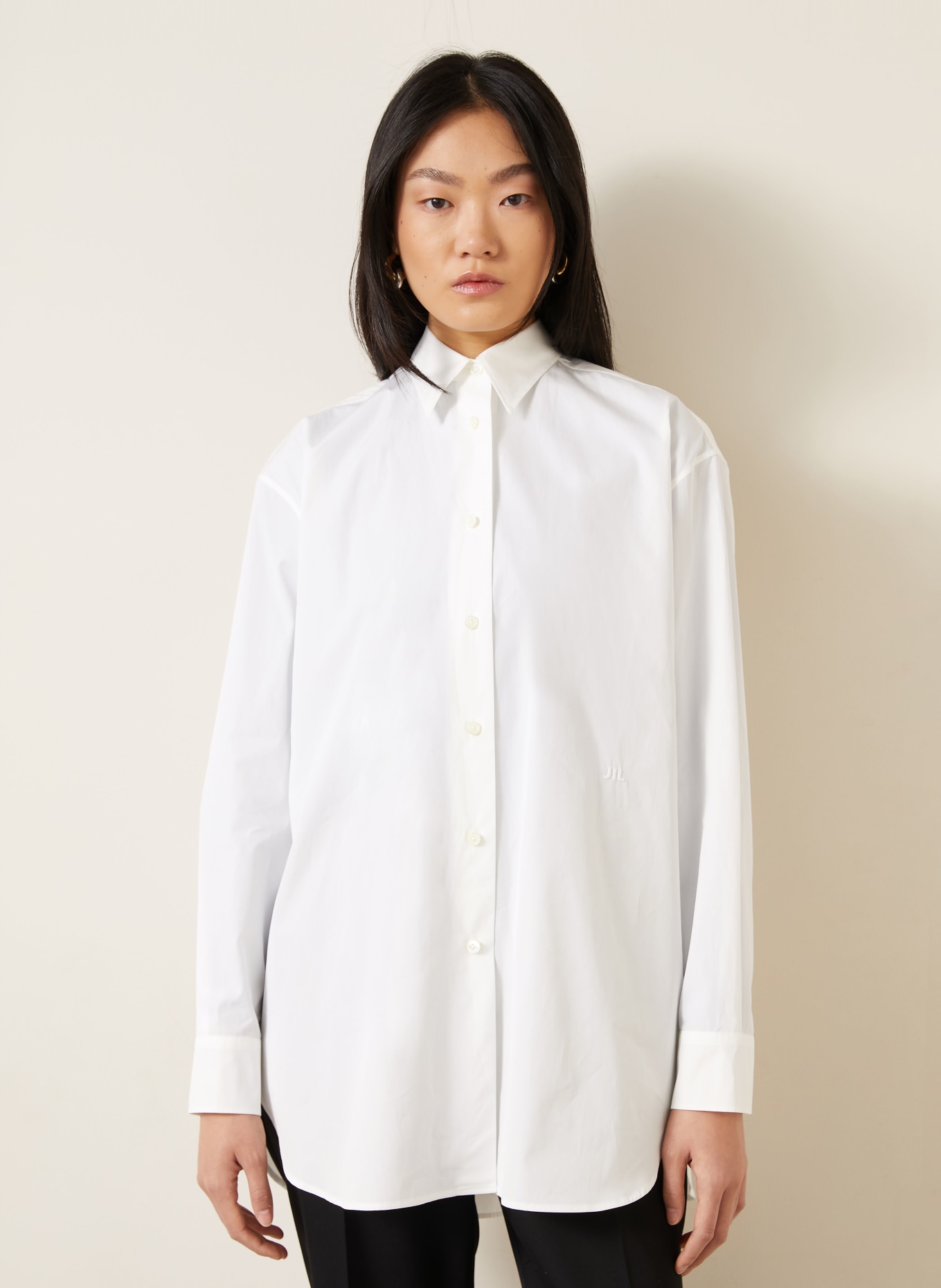 JIL SANDER Hemdbluse: WEISS
