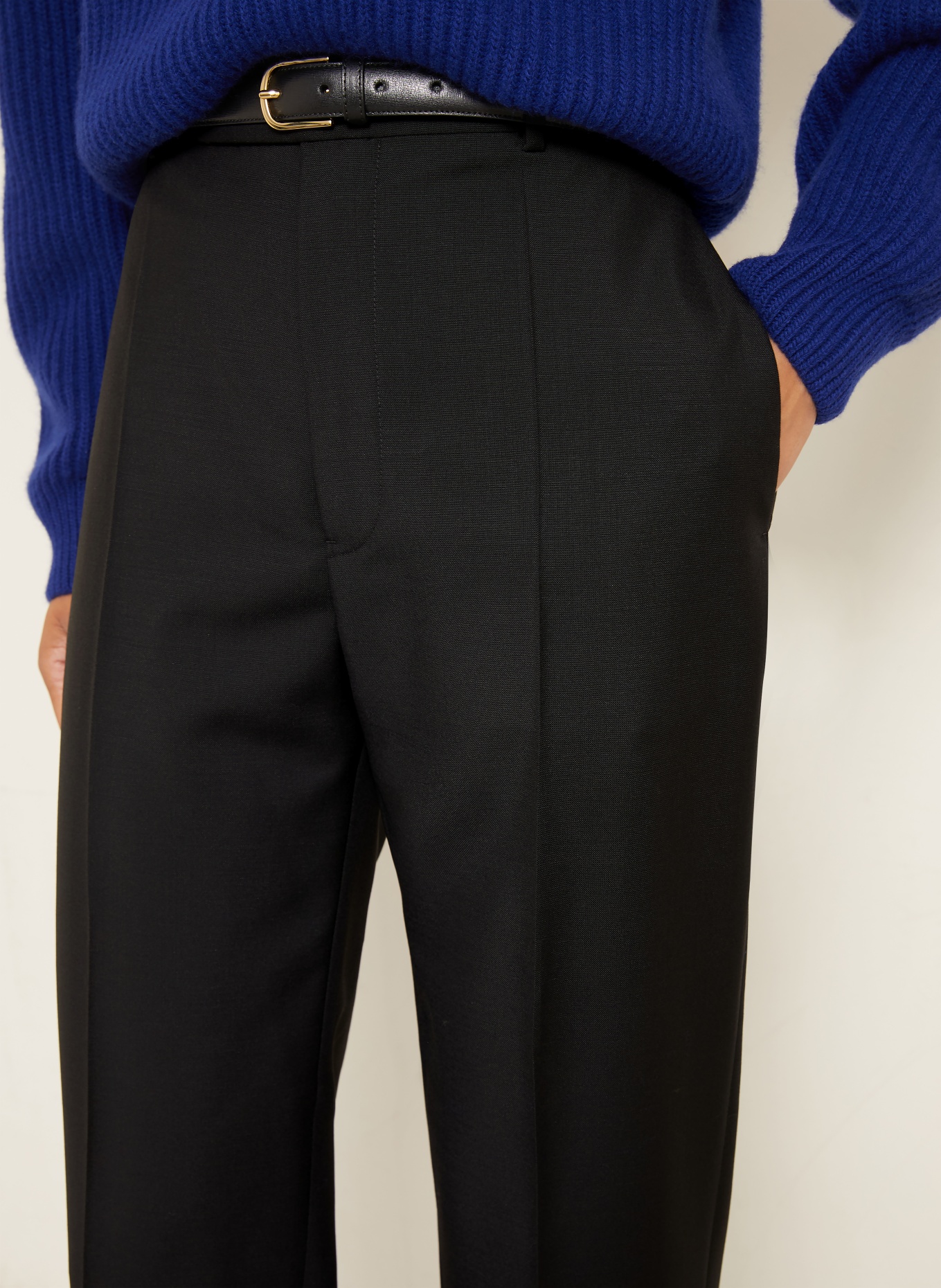 JIL SANDER Marlene kalhoty: ČERNÁ
