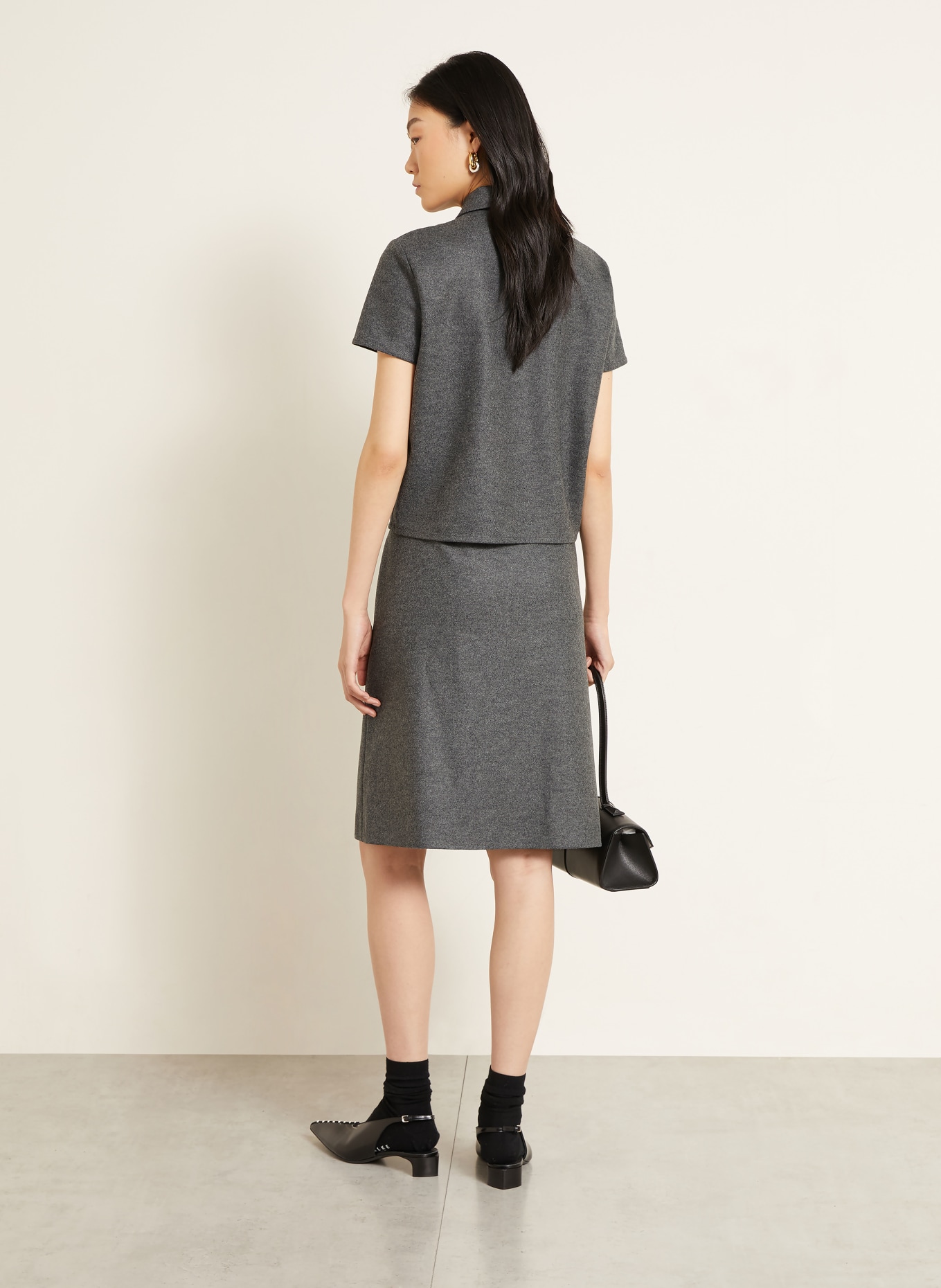 JIL SANDER Bluzka koszulowa: SZARY