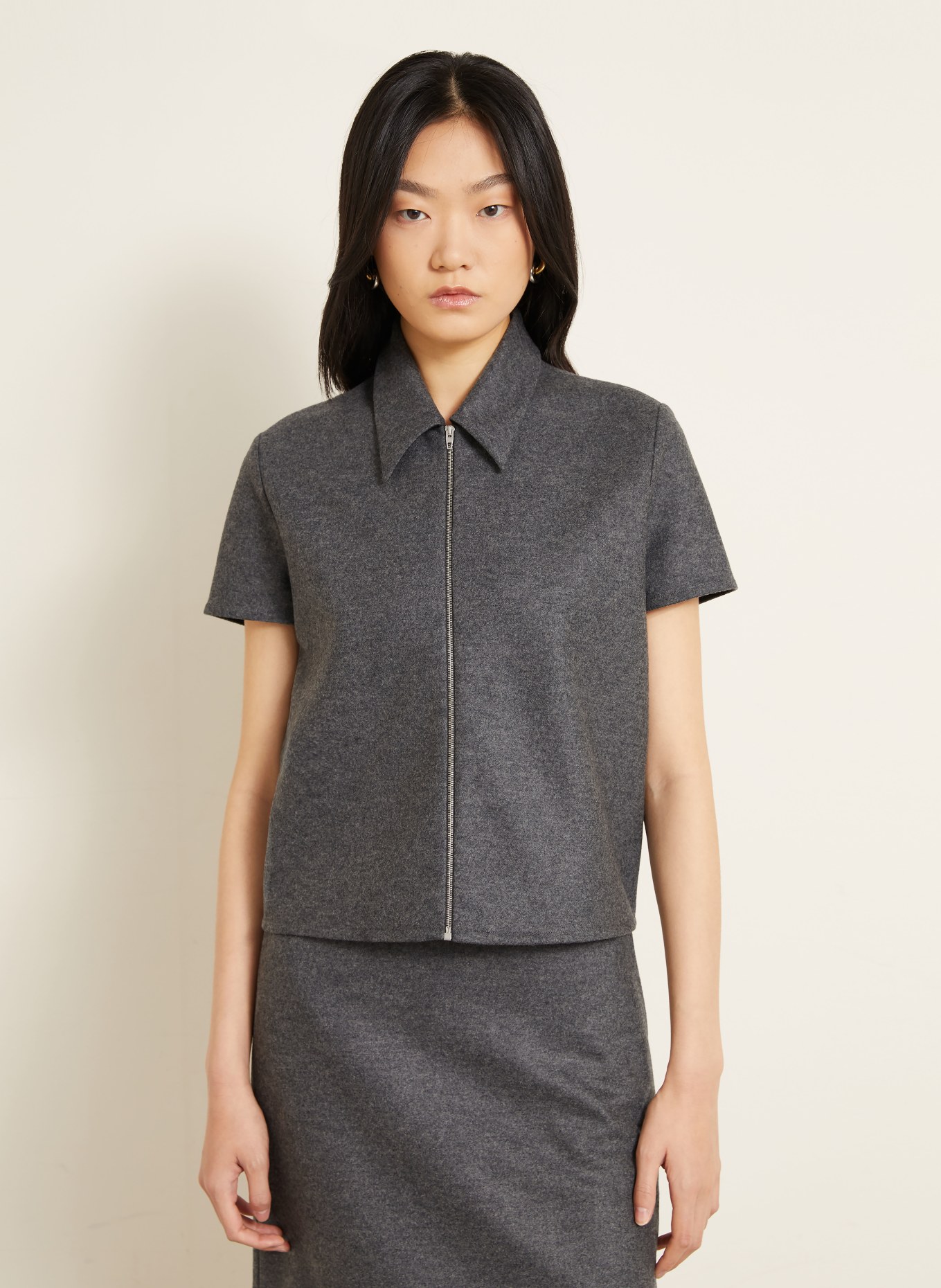 JIL SANDER Bluzka koszulowa: SZARY