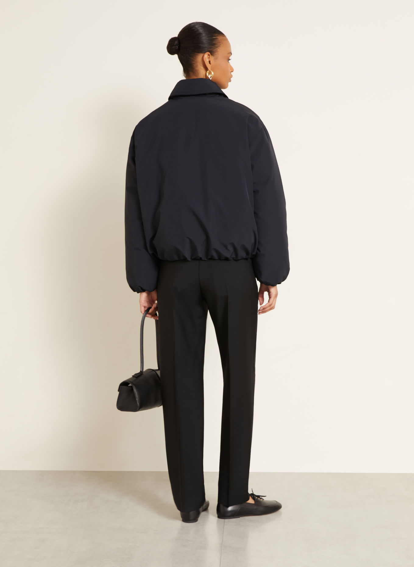 JIL SANDER Down jacket: BLACK