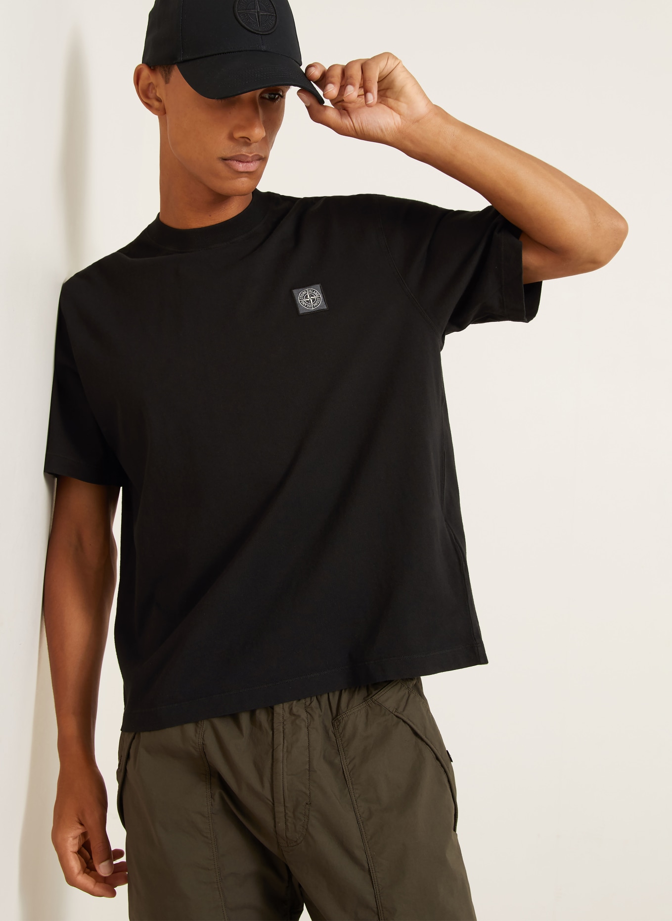 STONE ISLAND Tričko: ČERNÁ