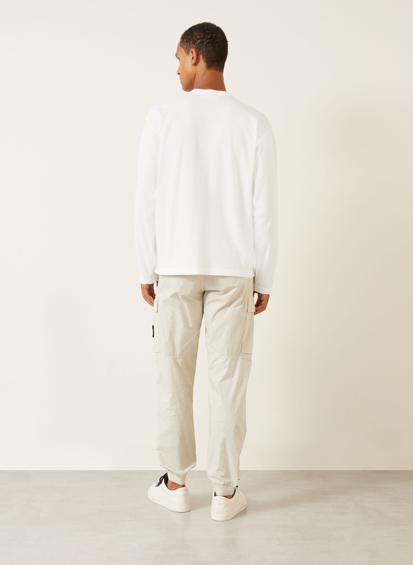 STONE ISLAND Koszulka z długim rękawem: BIAŁY