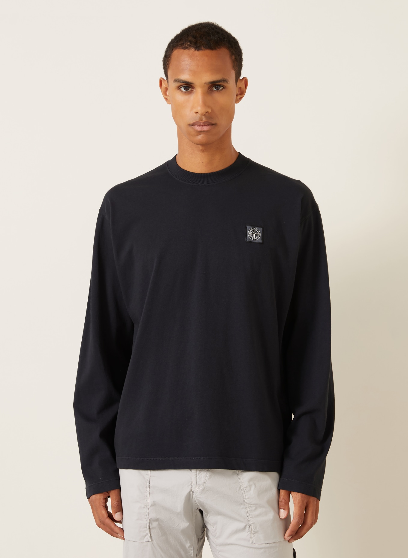 STONE ISLAND Koszulka z długim rękawem: GRANATOWY