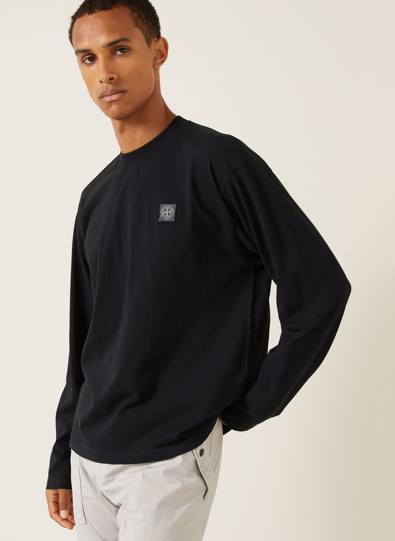 STONE ISLAND Koszulka z długim rękawem: GRANATOWY