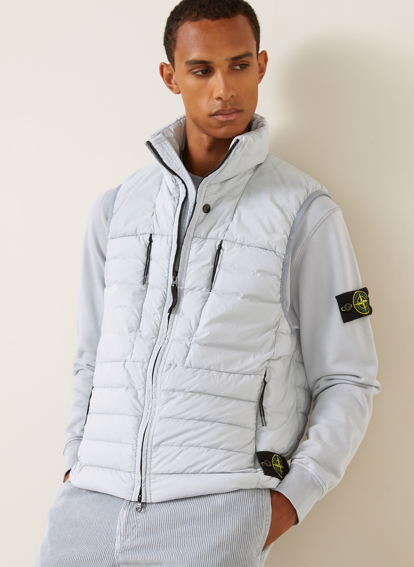 STONE ISLAND Péřová vesta: TMAVĚ MODRÁ