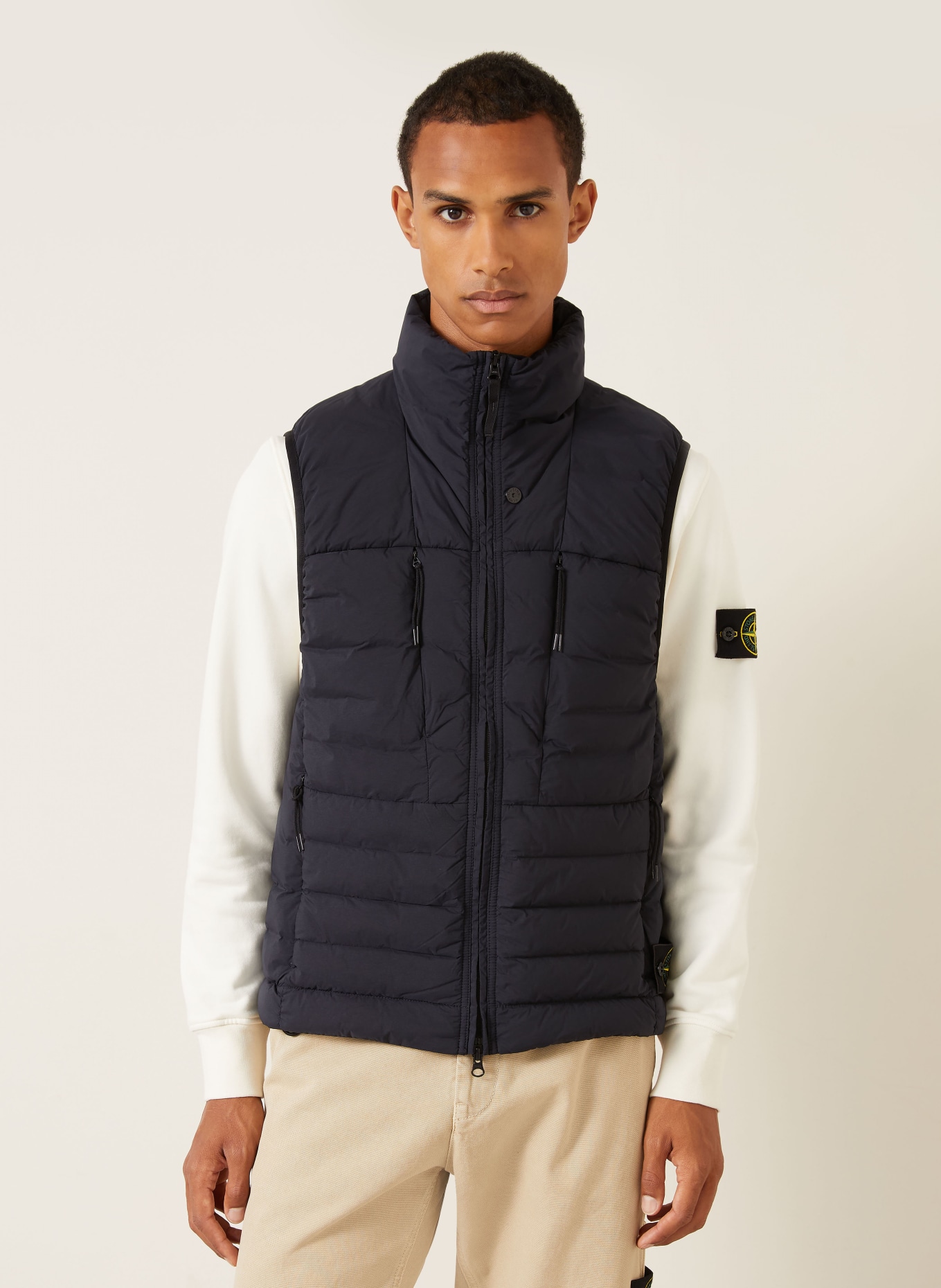 STONE ISLAND Péřová vesta: TMAVĚ MODRÁ