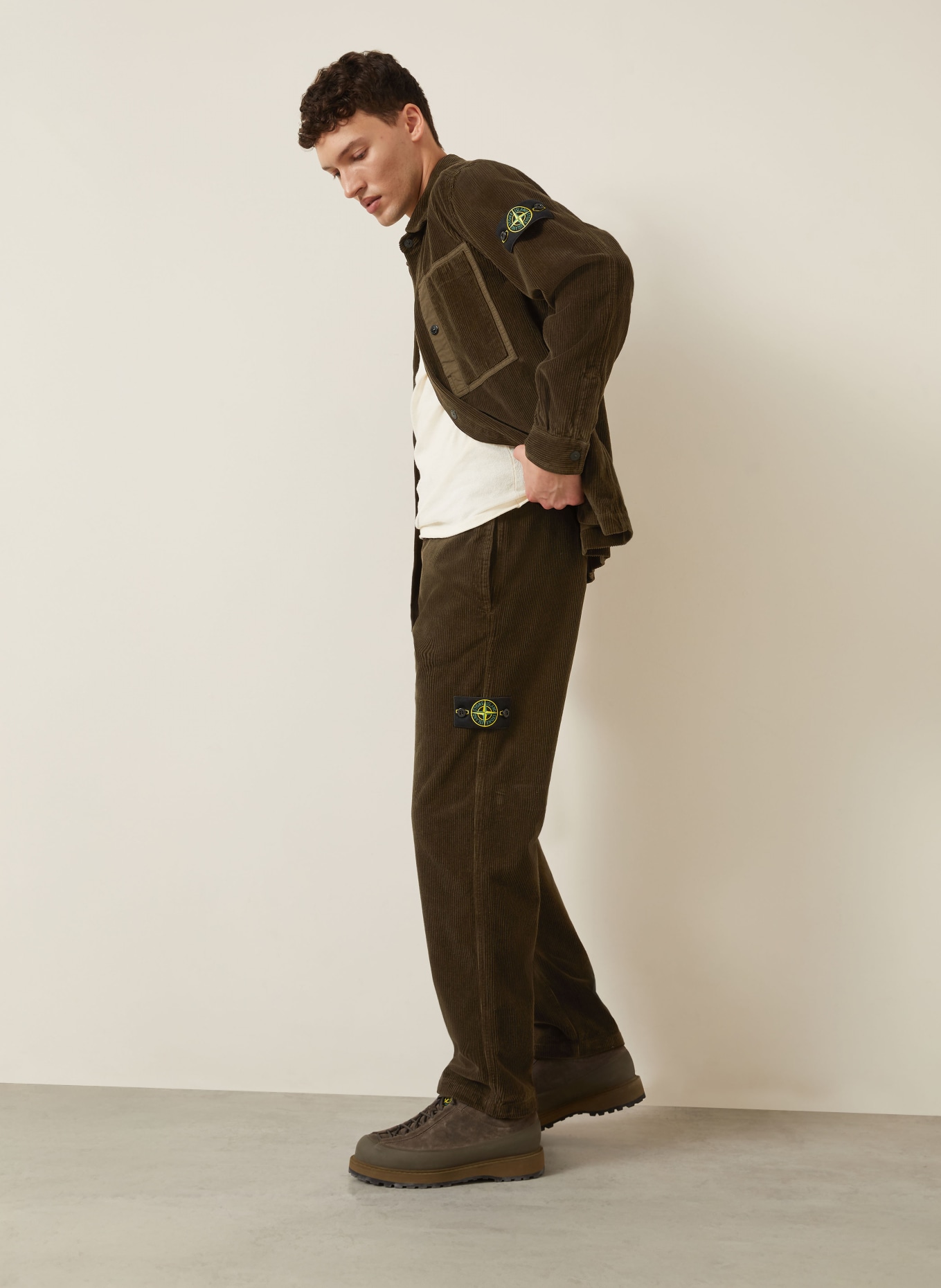 STONE ISLAND Cordchino Regular Fit: DARK BROWN