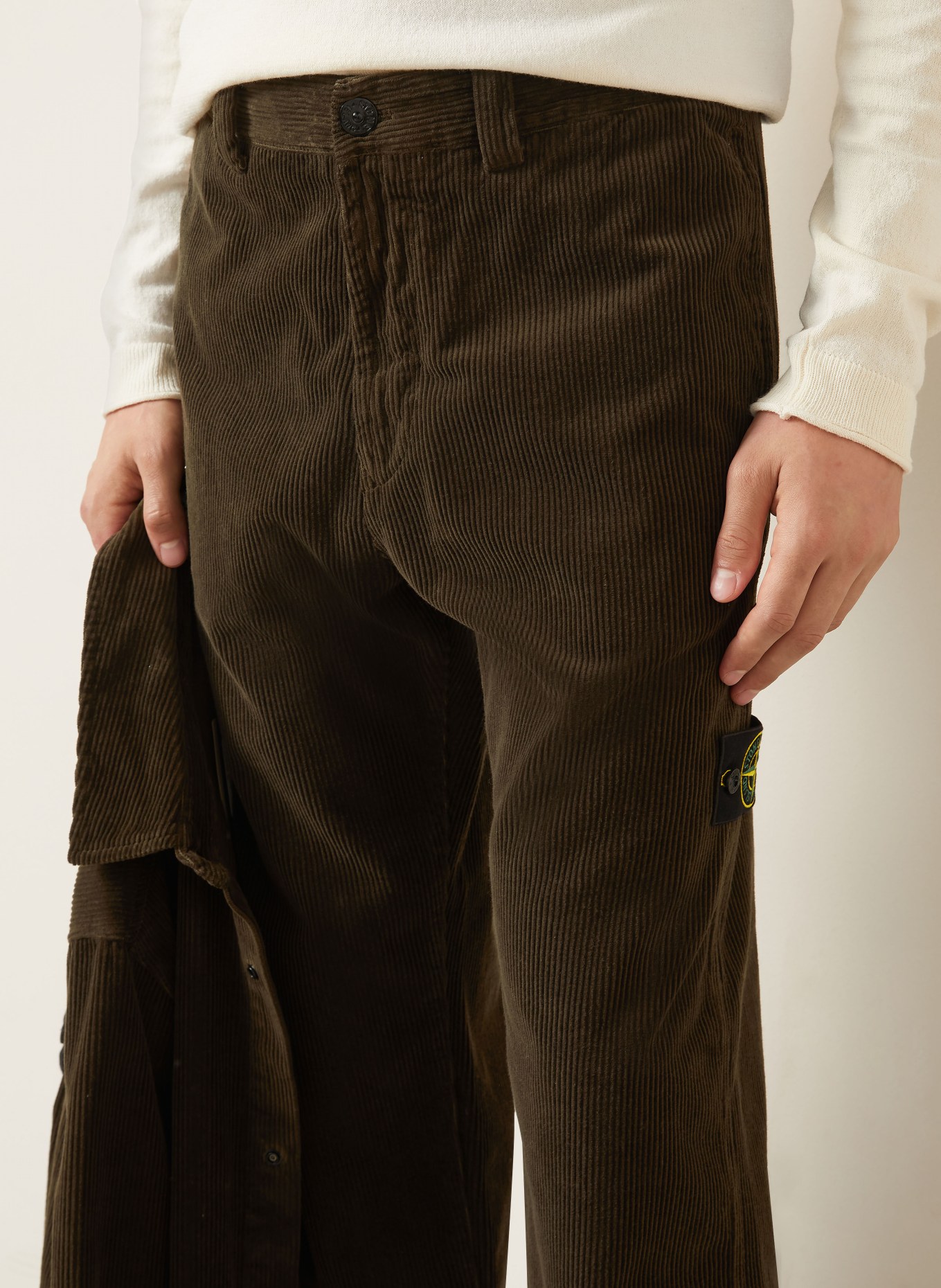 STONE ISLAND Cordchino Regular Fit: DARK BROWN