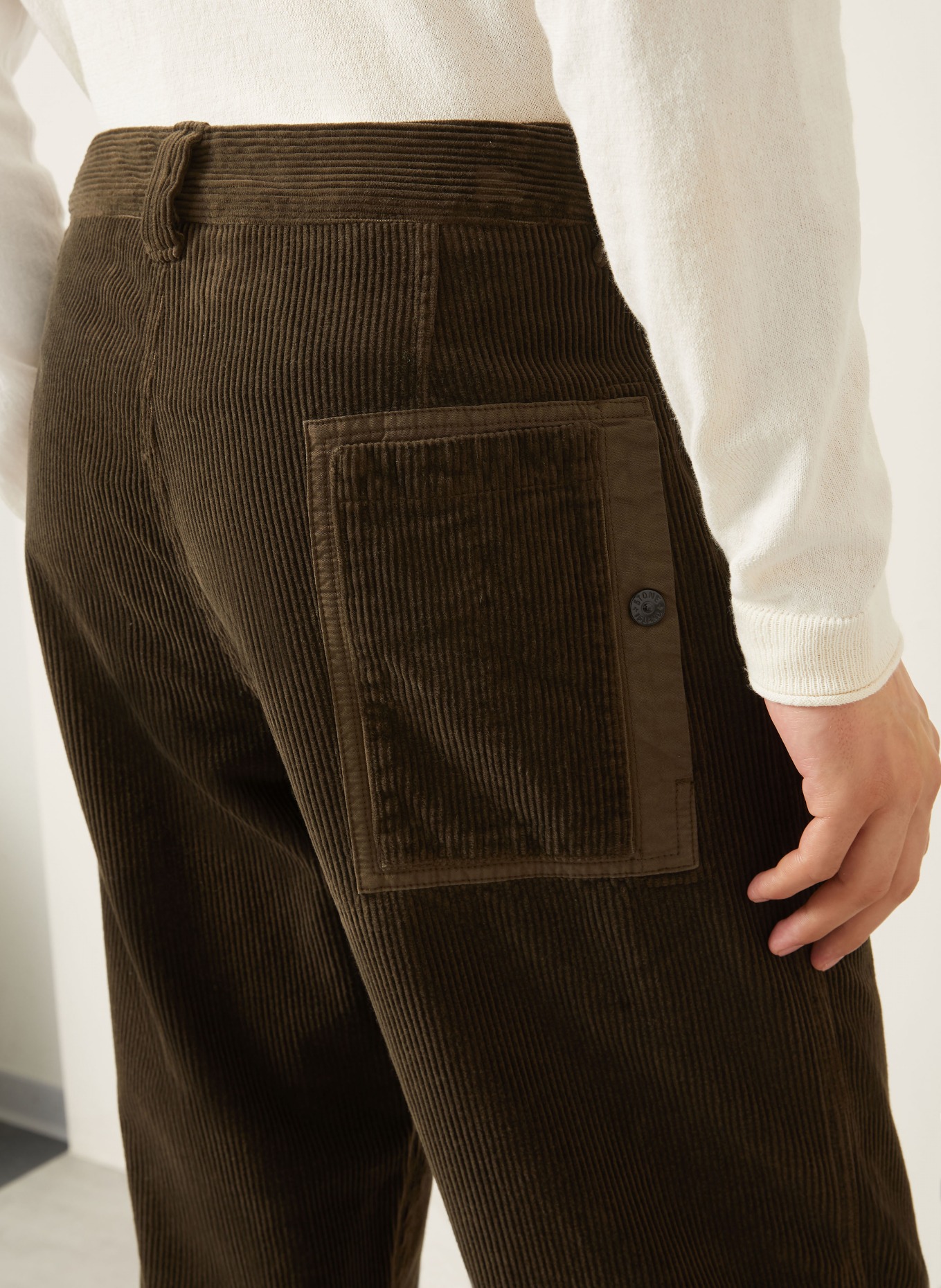 STONE ISLAND Cordchino Regular Fit: DARK BROWN