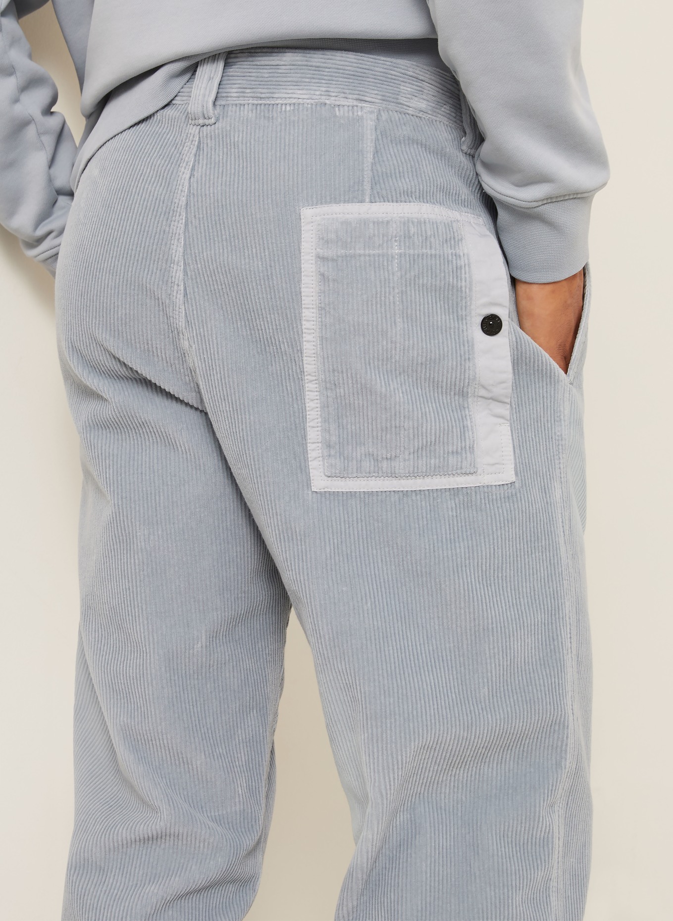 STONE ISLAND Cordchino Regular Fit: ČERNOŠEDÁ