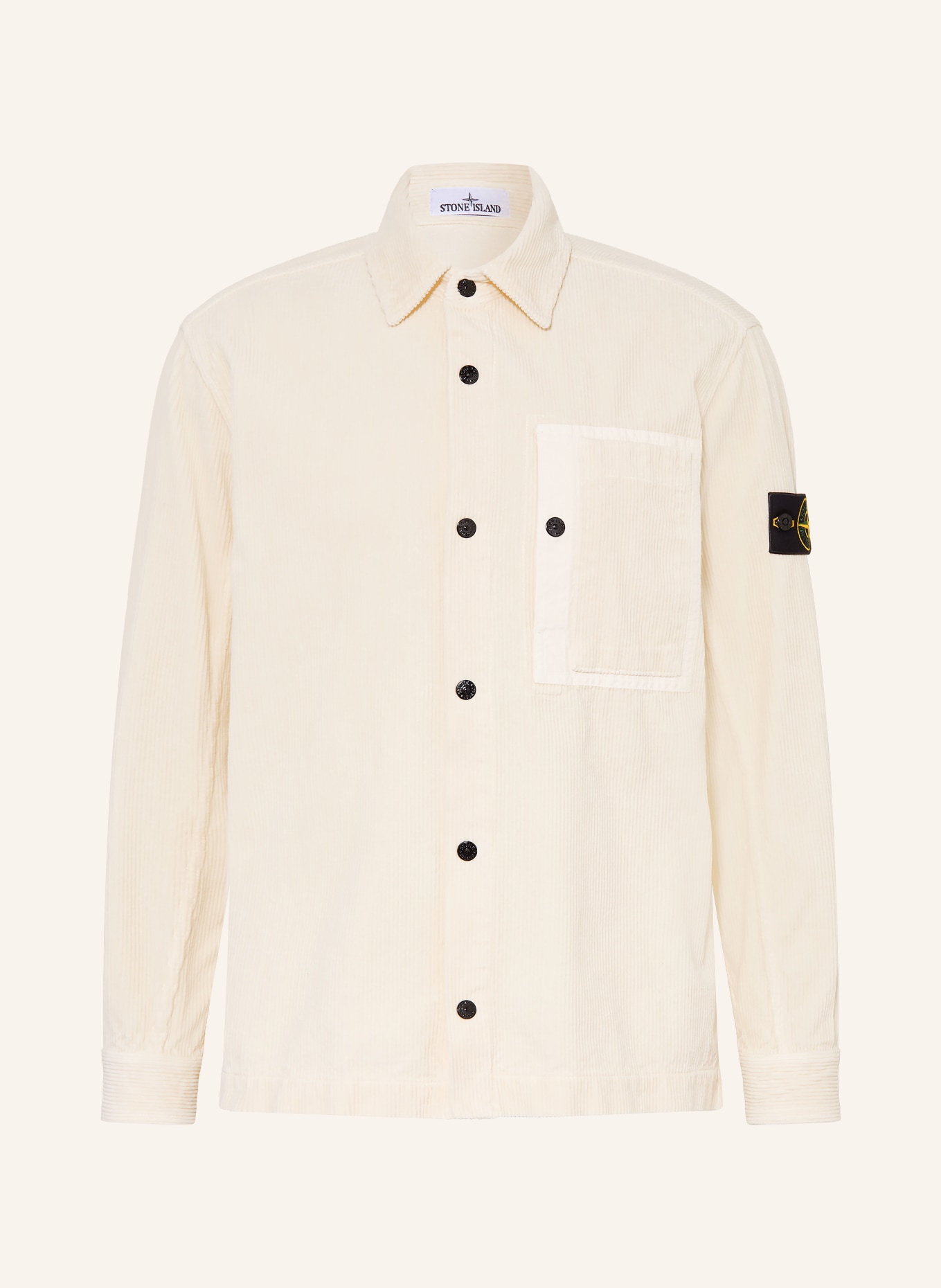 STONE ISLAND Corduroy Shirt, Comfort Fit: CREAM