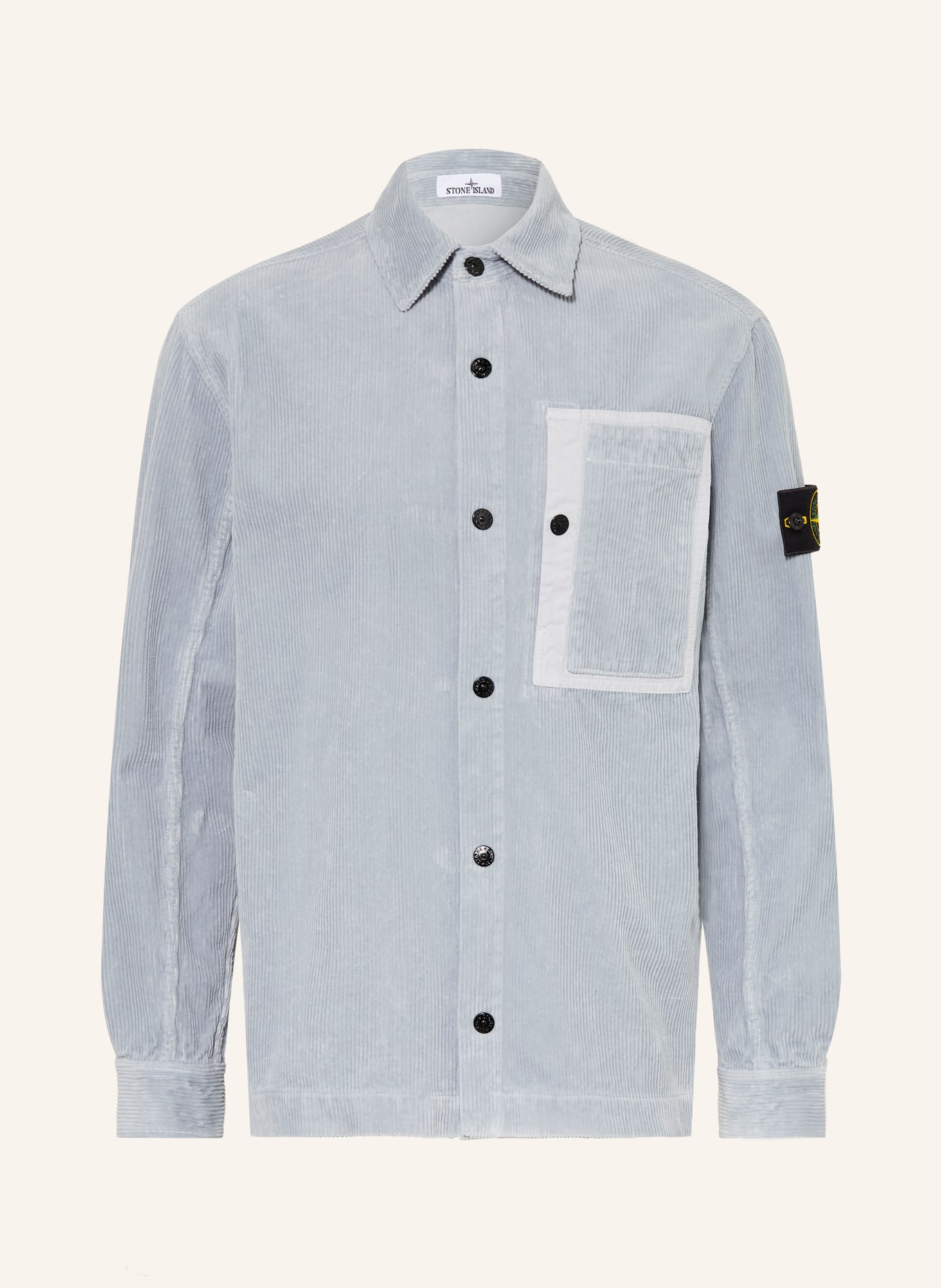 STONE ISLAND Kordová košile Comfort Fit: TMAVĚ MODRÁ