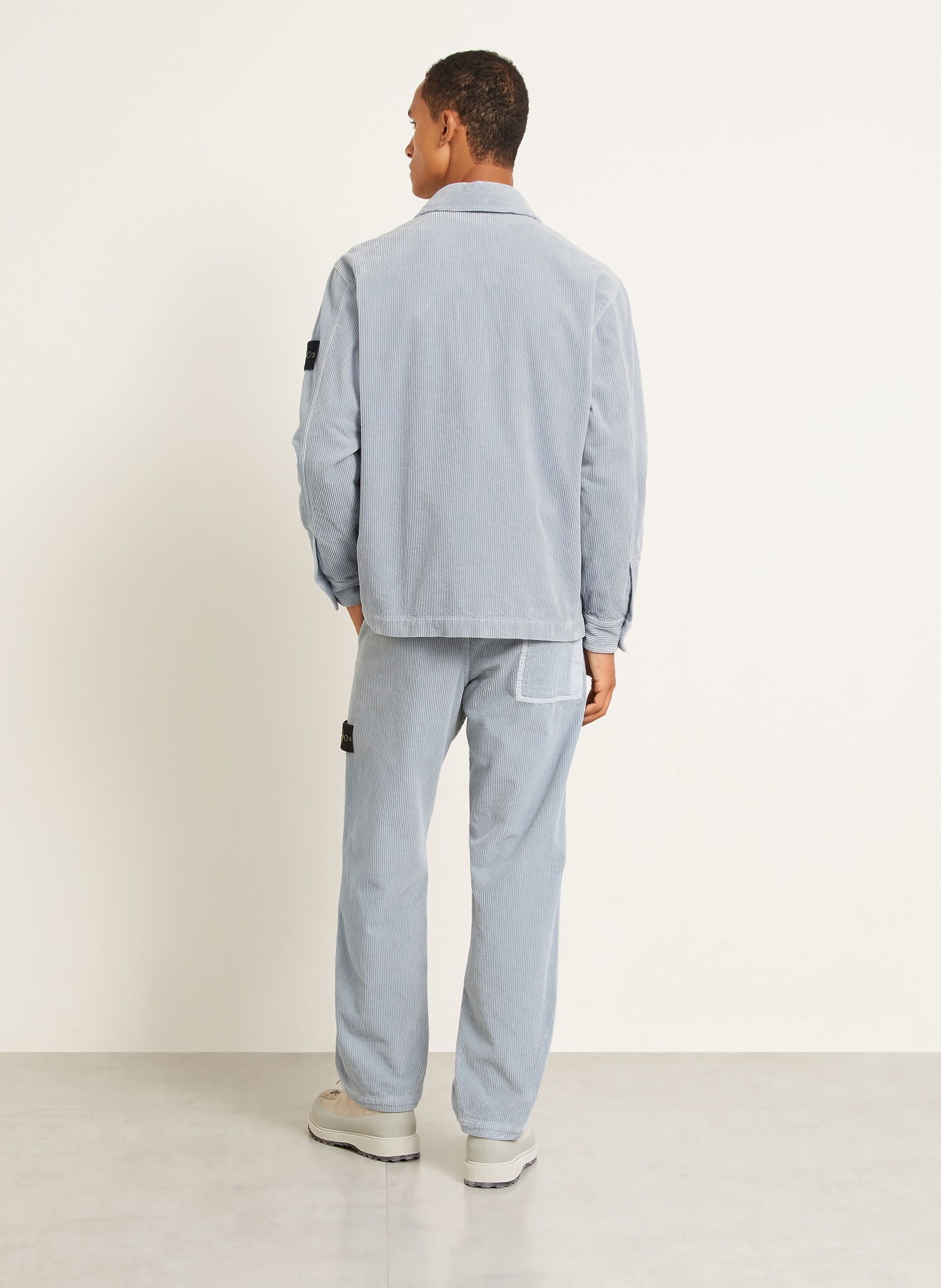 STONE ISLAND Kordová košile Comfort Fit: TMAVĚ MODRÁ
