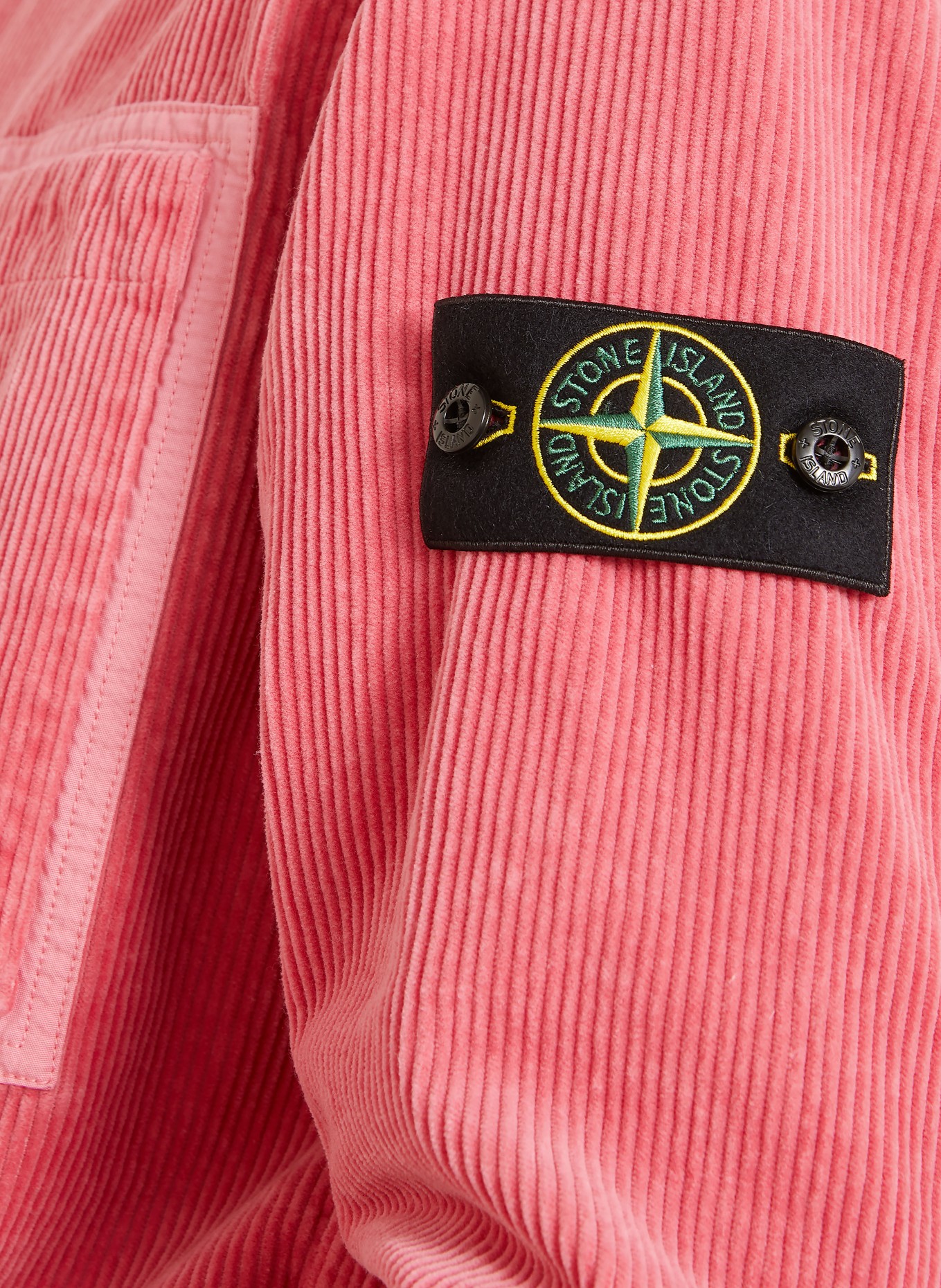 STONE ISLAND Kordová košile Comfort Fit: SVĚTLE ČERVENÁ