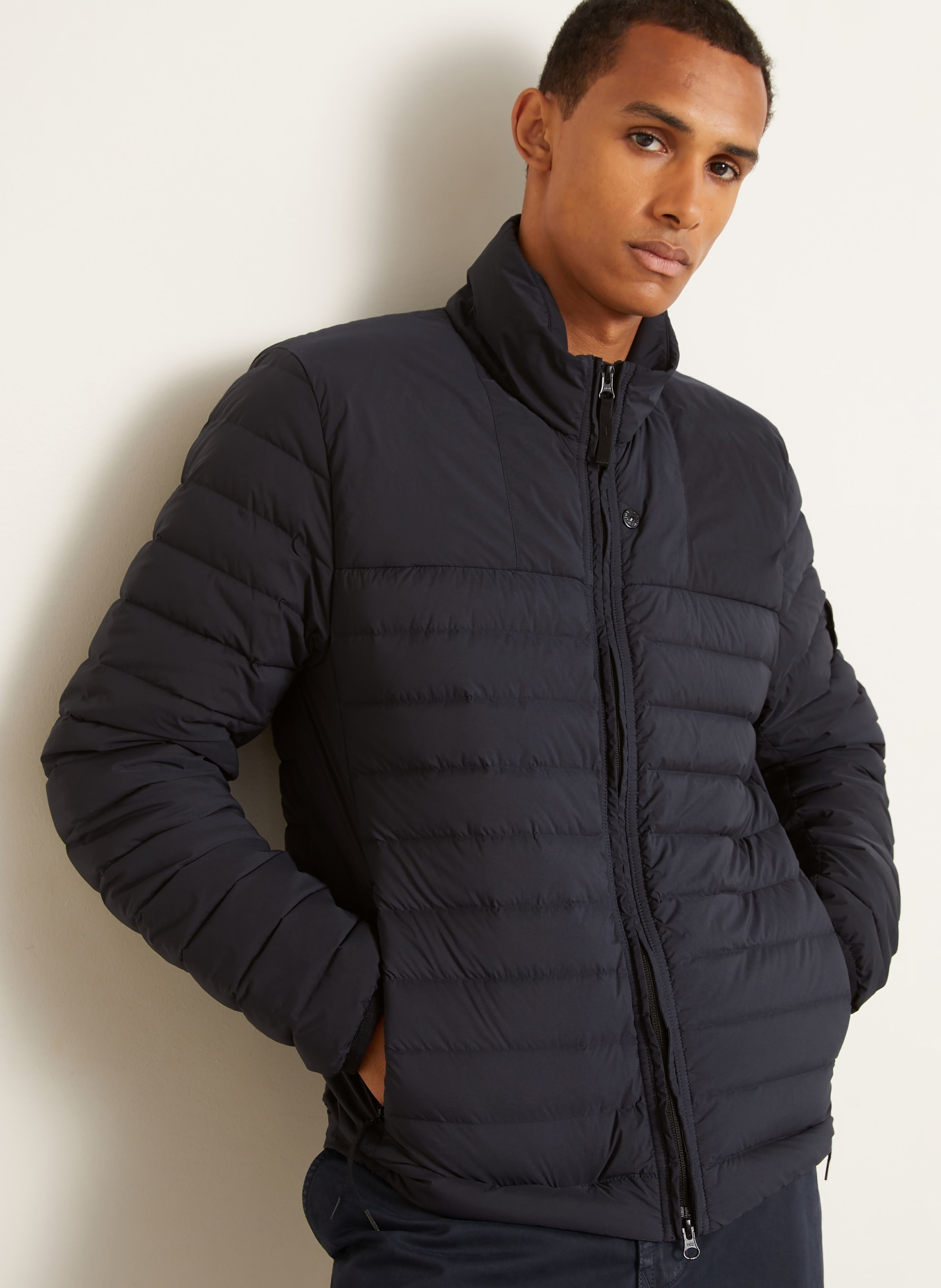 STONE ISLAND Doudoune légère: BLEU FONCÉ