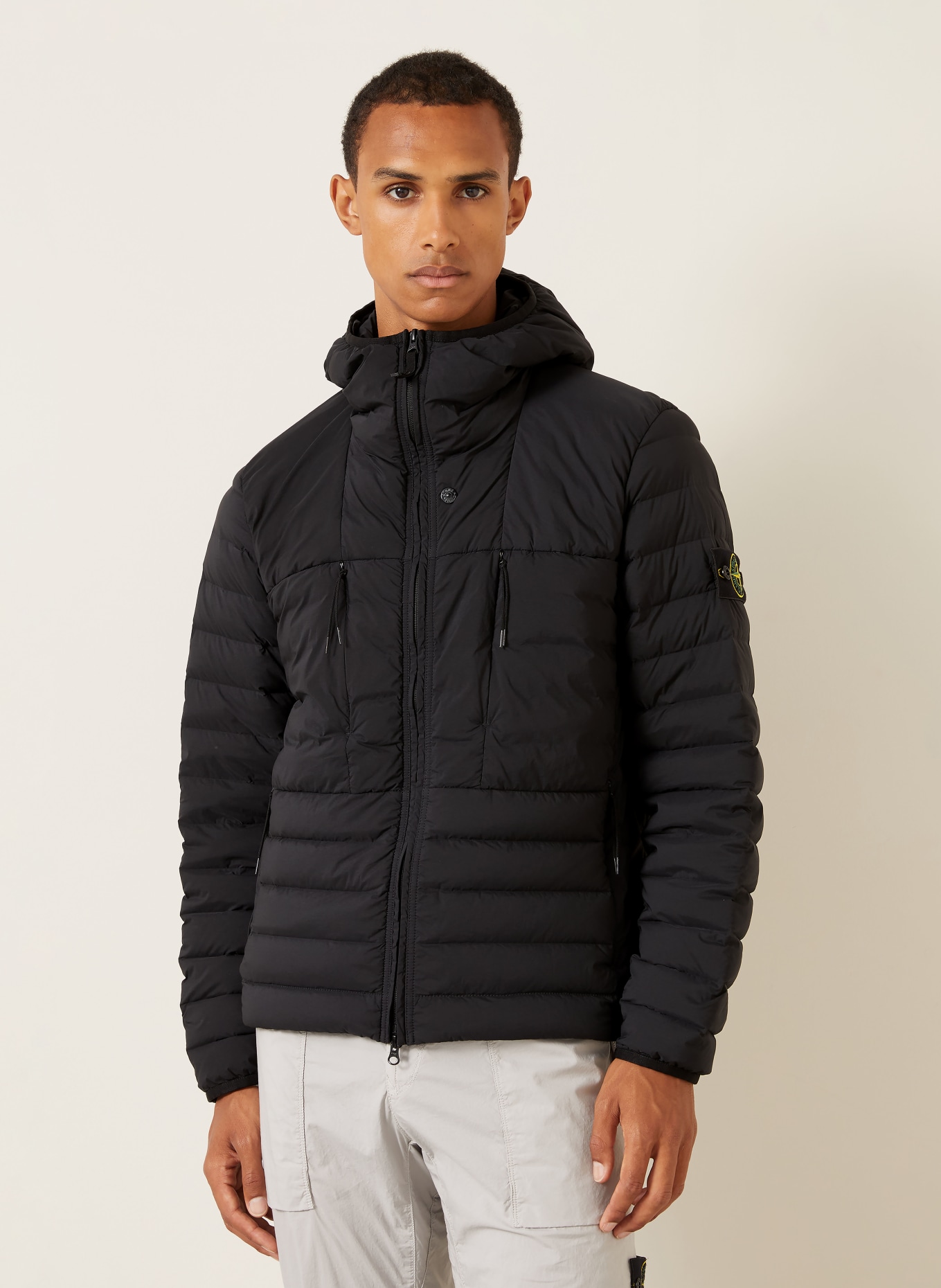 STONE ISLAND Doudoune légère: NOIR