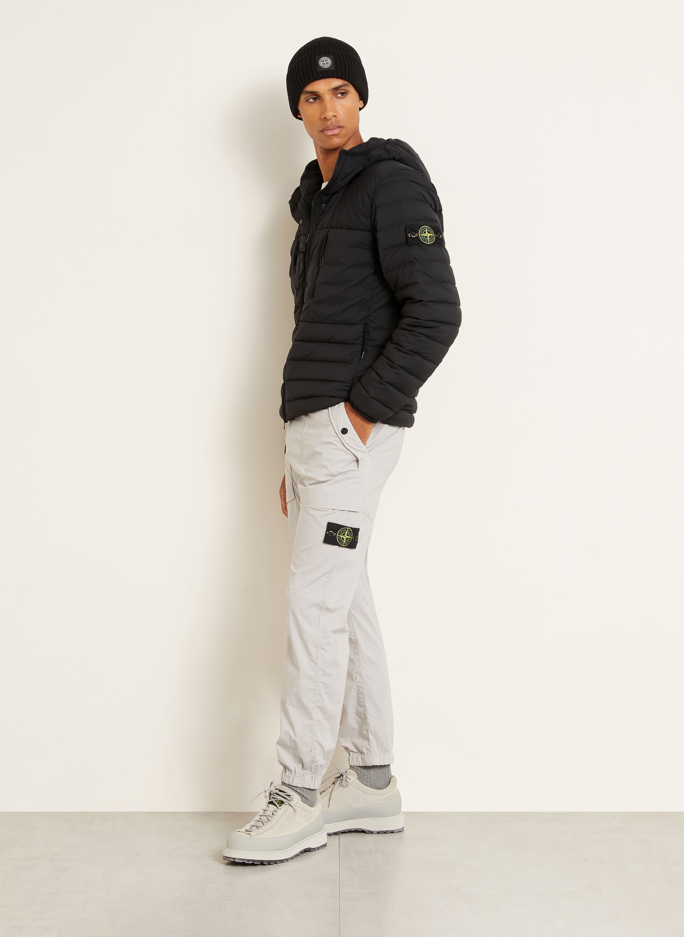 STONE ISLAND Doudoune légère: NOIR