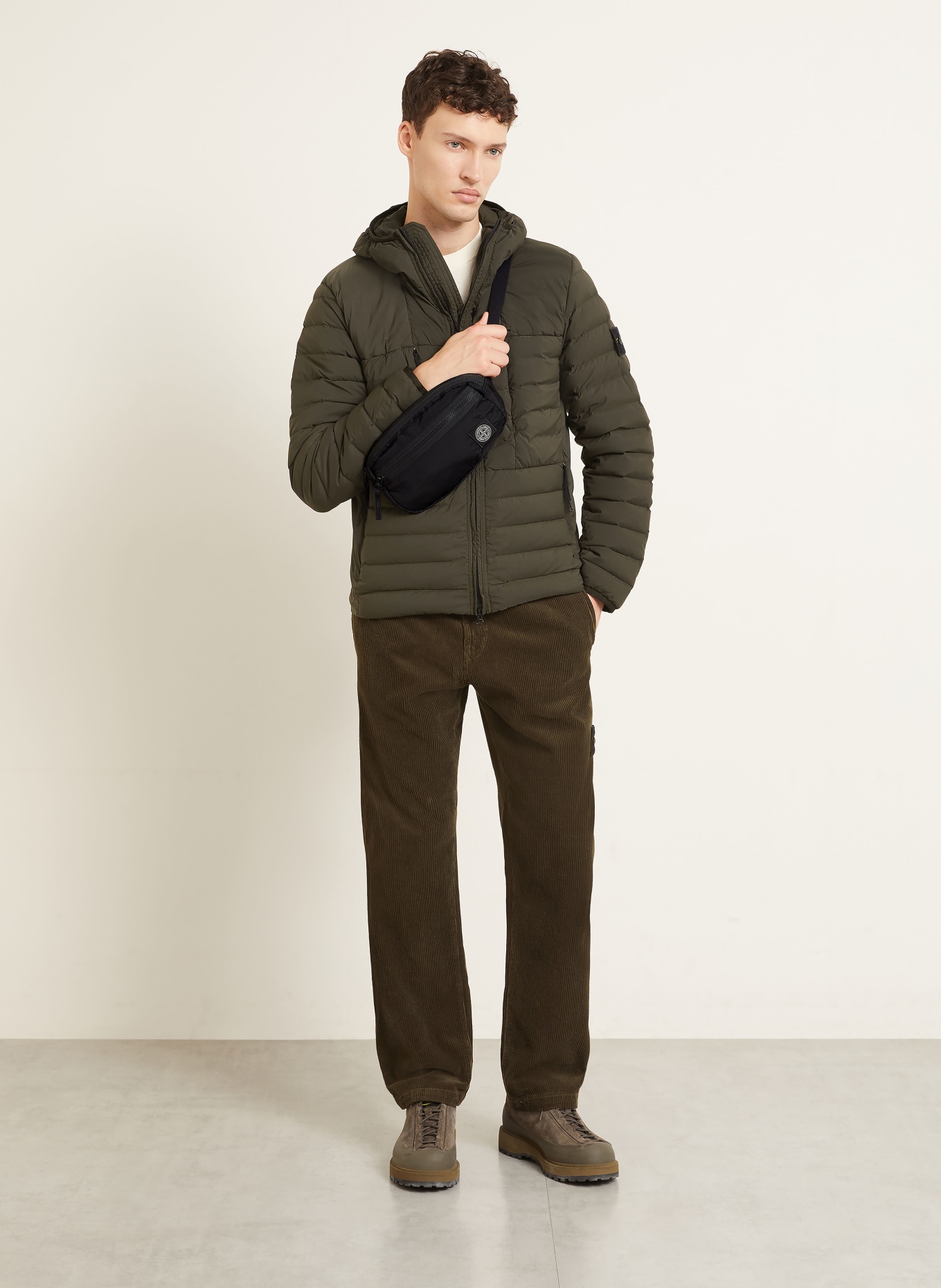 STONE ISLAND Lightweight down jacket: DARK BROWN