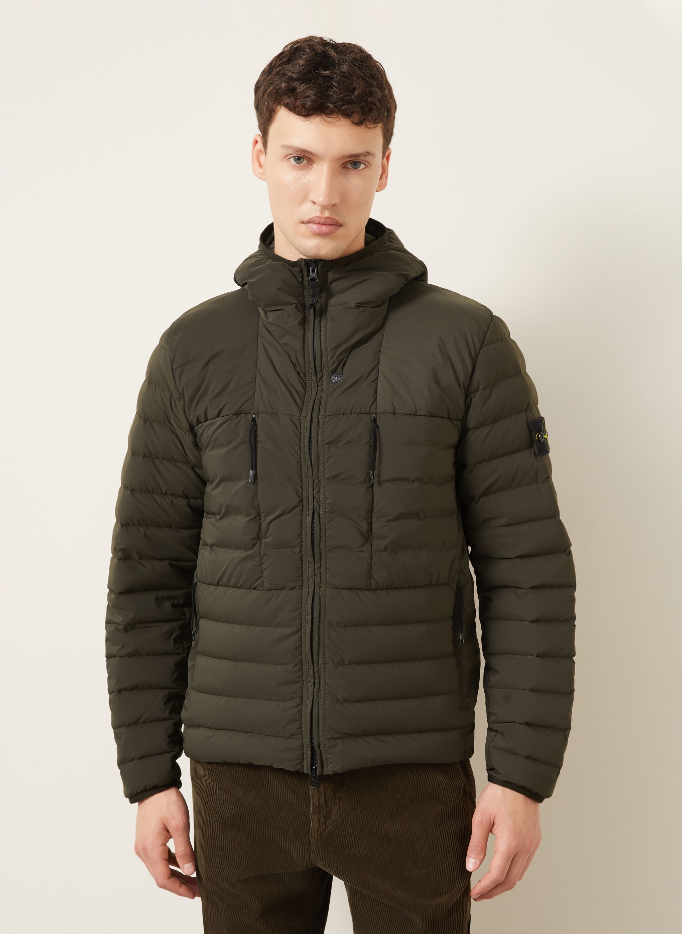 STONE ISLAND Lightweight down jacket: DARK BROWN