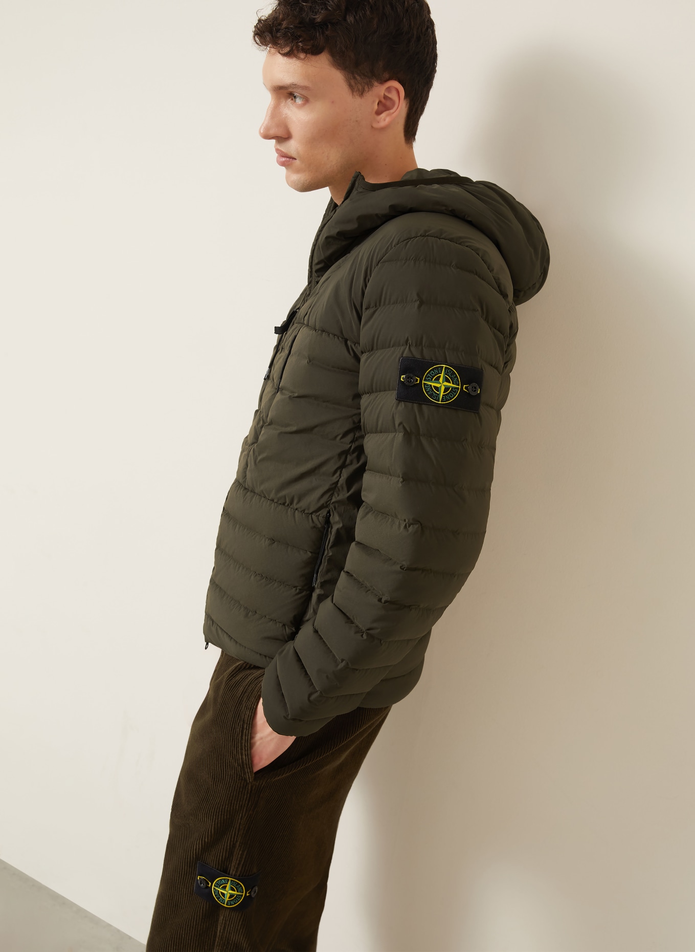 STONE ISLAND Lightweight down jacket: DARK BROWN
