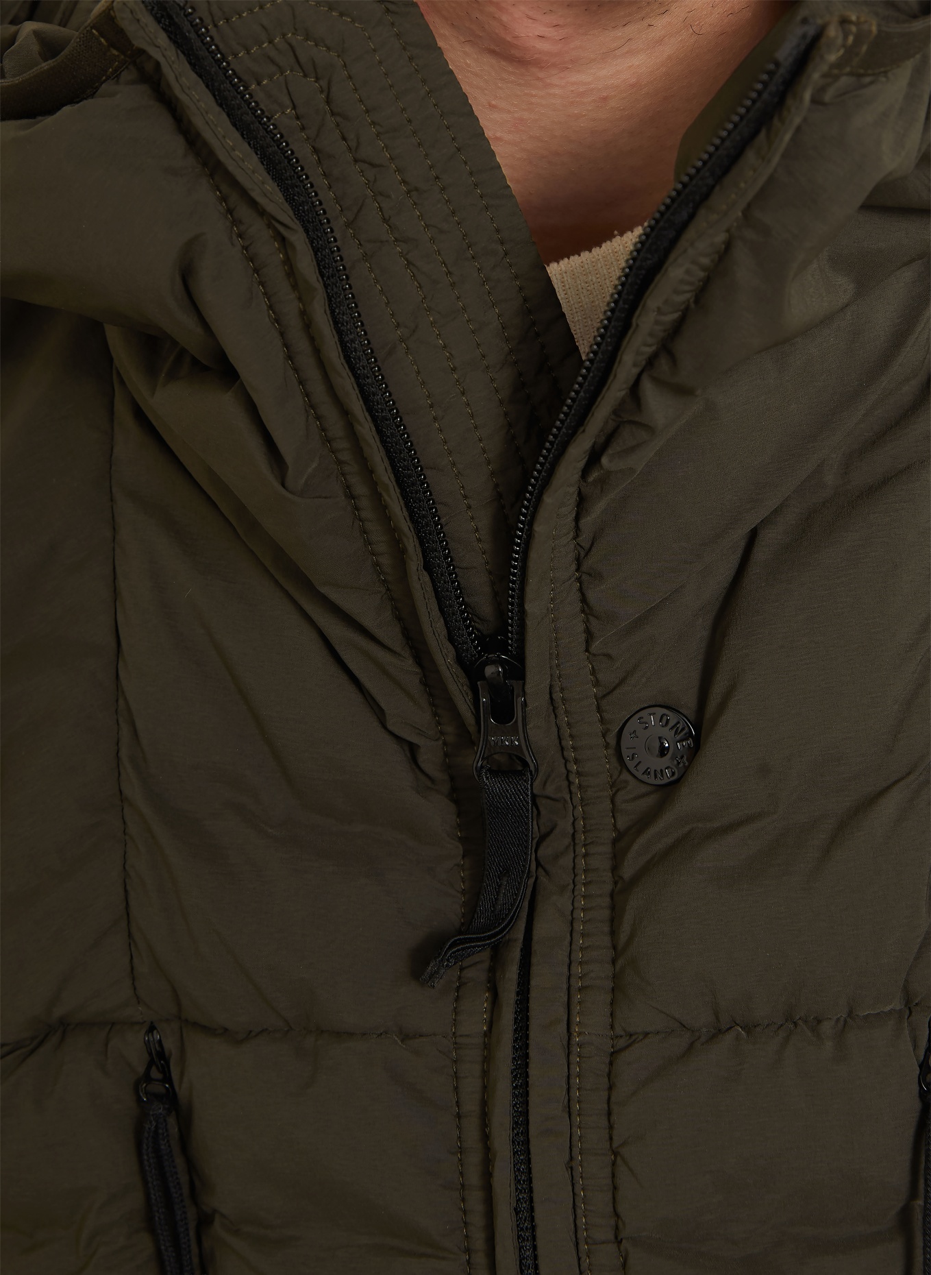 STONE ISLAND Lightweight down jacket: DARK BROWN