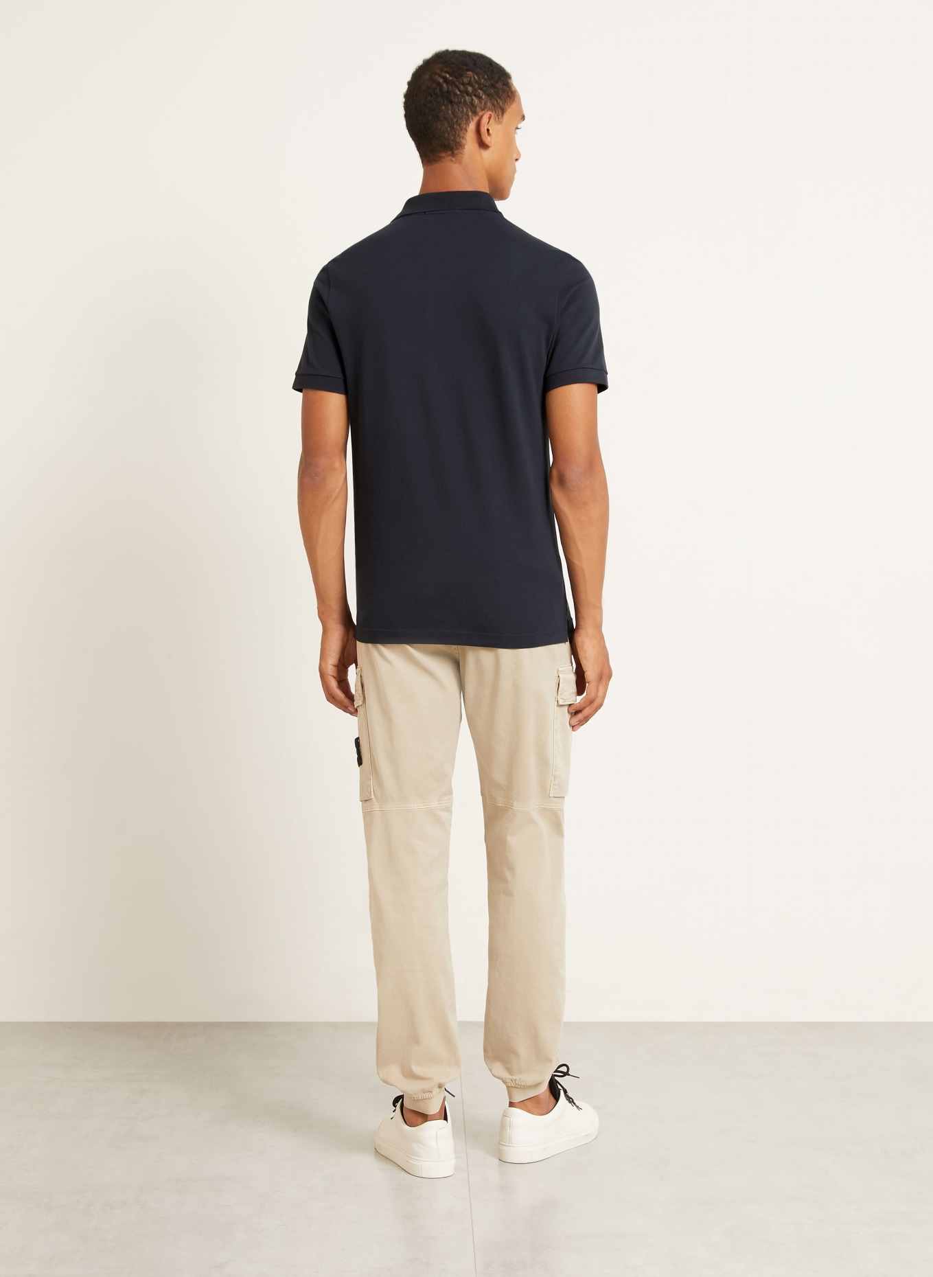 STONE ISLAND Koszulka polo Piqué, krój slim fit: GRANATOWY