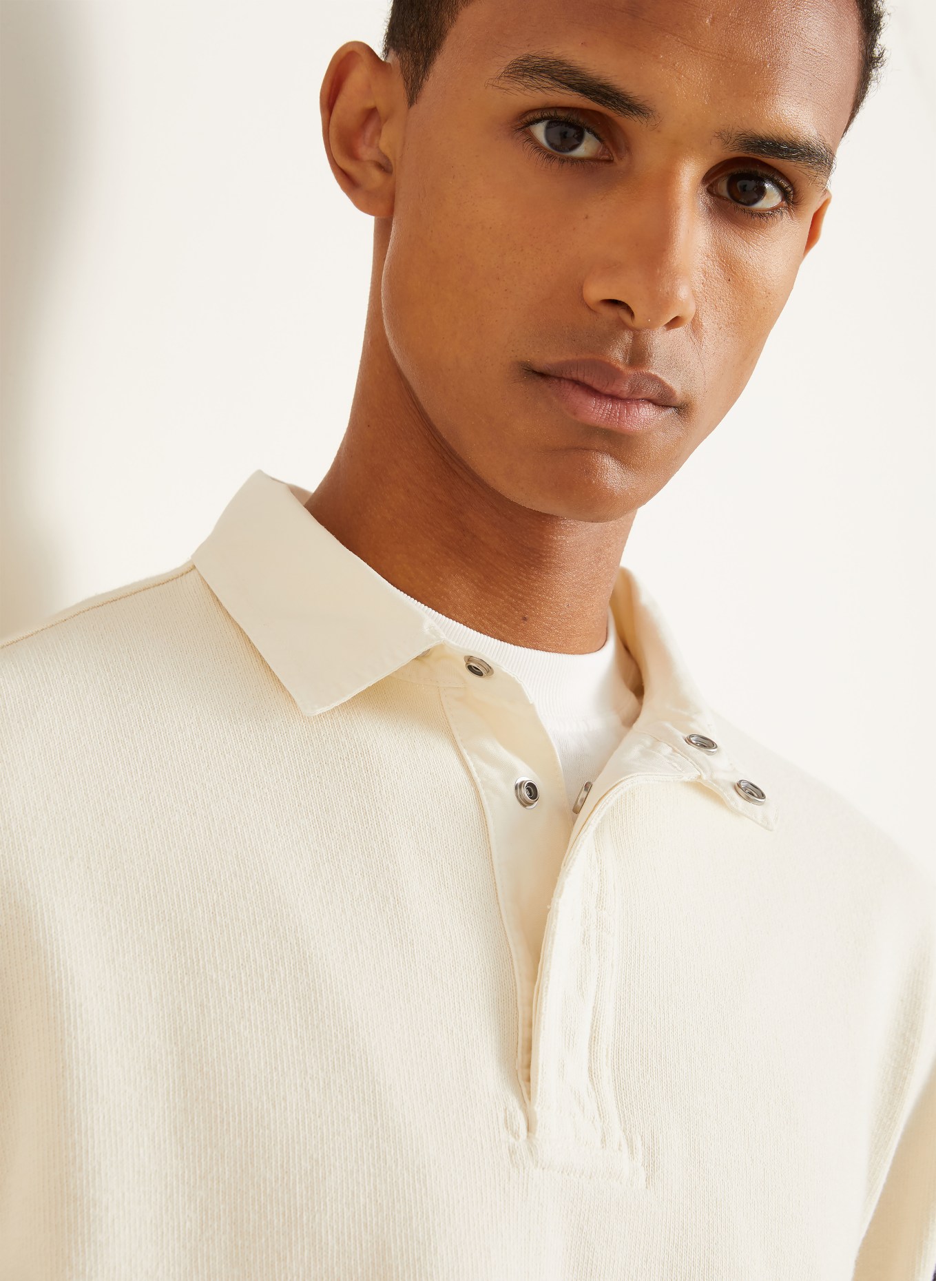 STONE ISLAND Jersey-Poloshirt: CREME