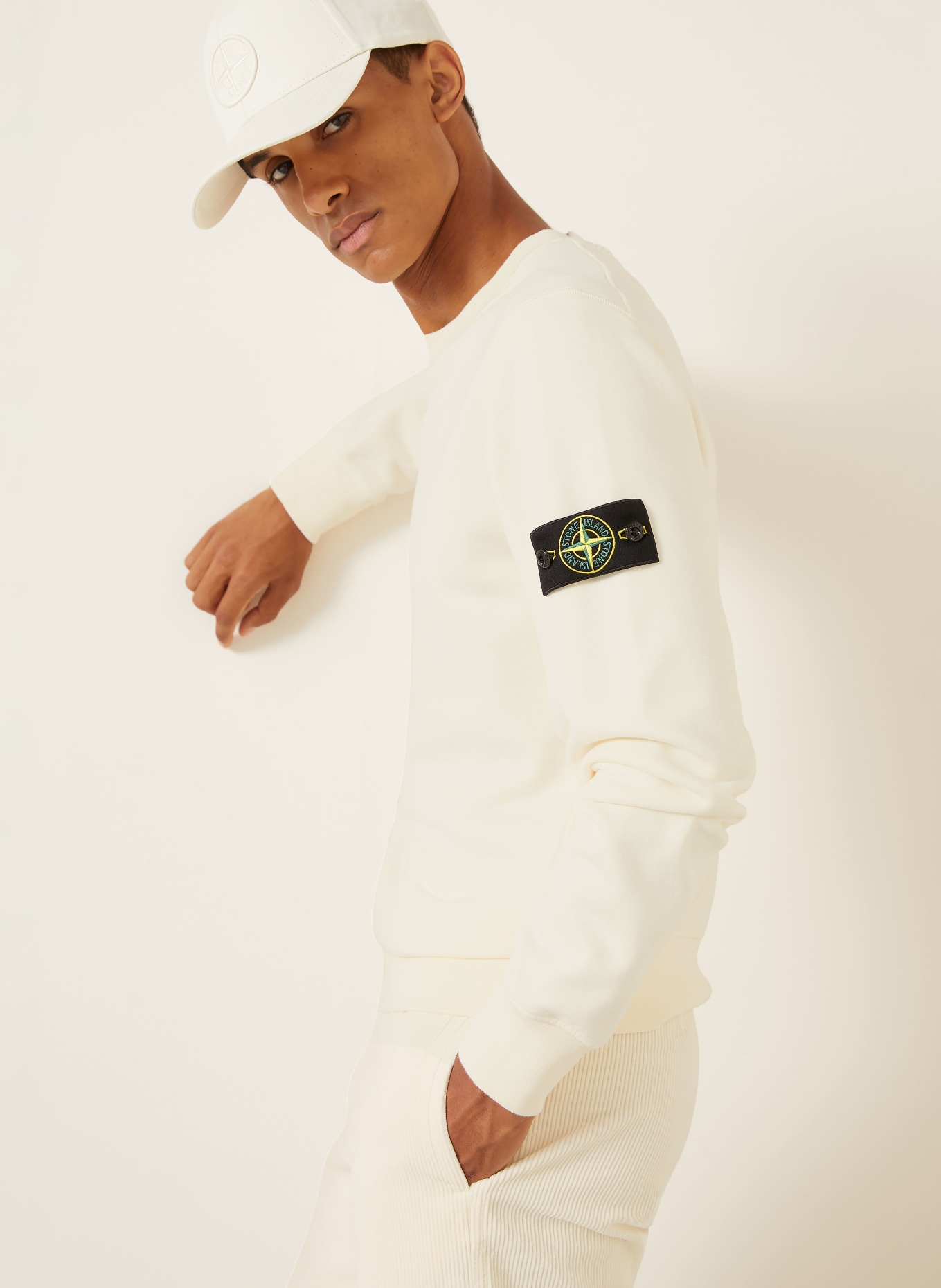 STONE ISLAND Sweatshirt: CRÈME
