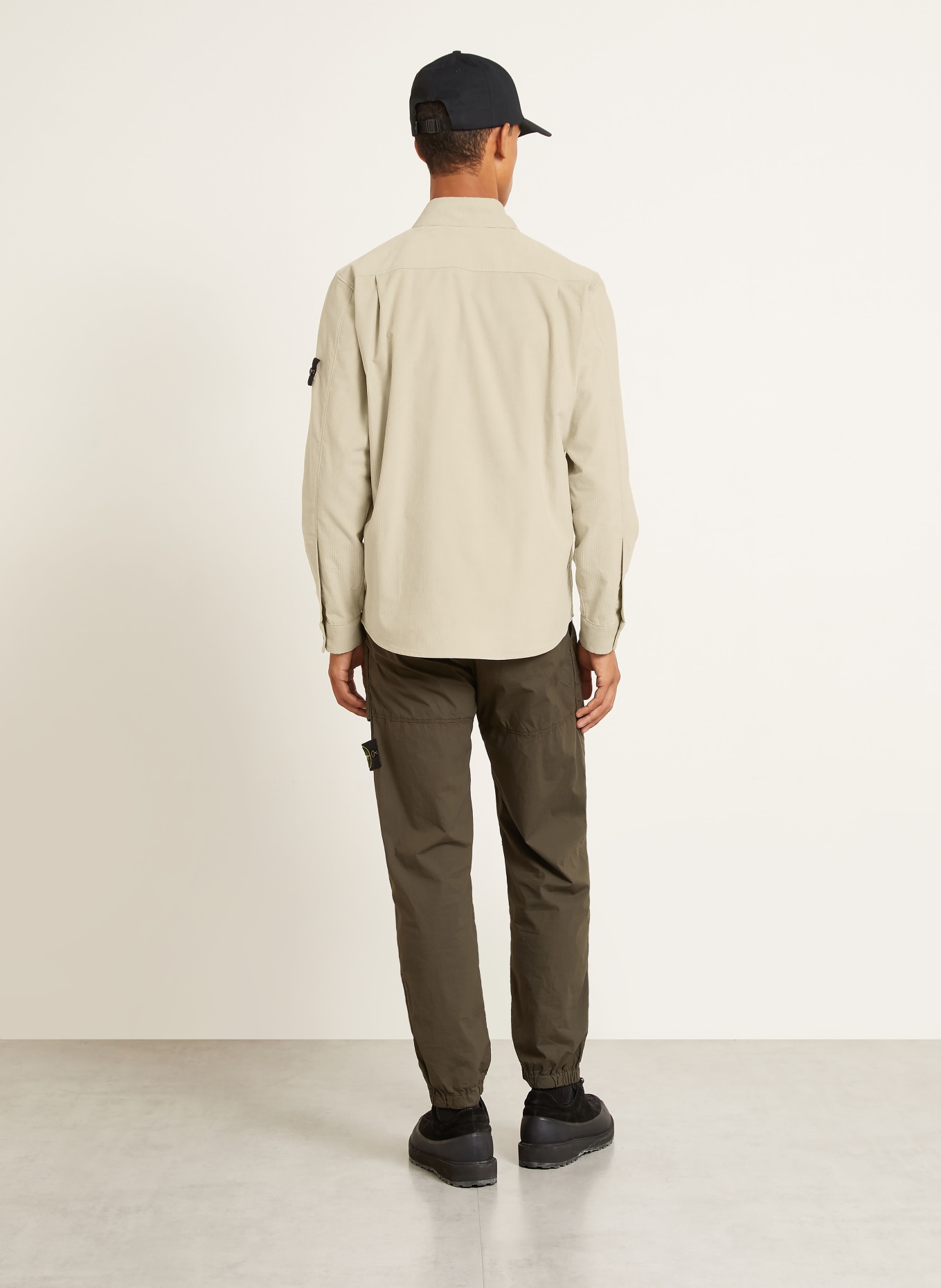 STONE ISLAND Kordová košile Comfort Fit: BÉŽOVÁ