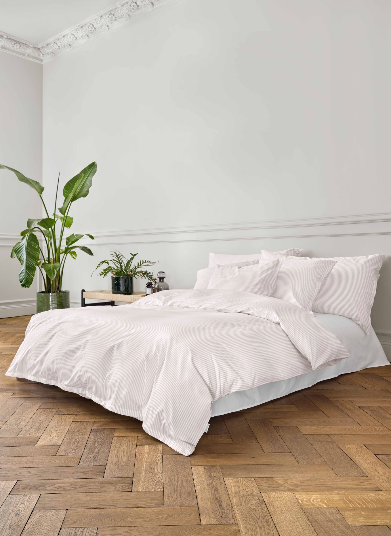 SCHLOSSBERG Bettbezug BARI: BEIGE / CREME