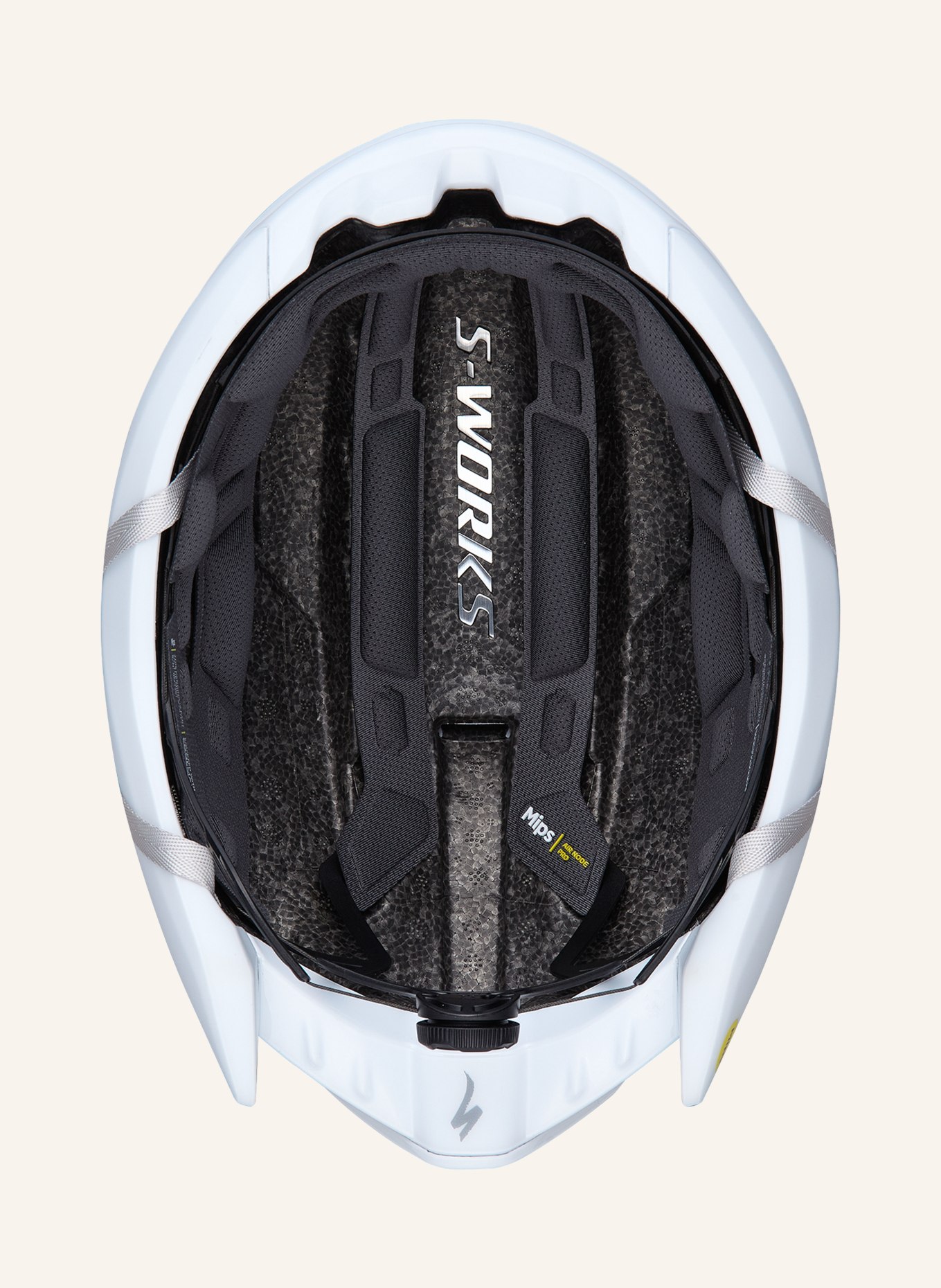 SPECIALIZED Cyklistická helma S-WORKS EVADE 4 MIPS: BÍLÁ / ŠEDÁ / ČERNÁ