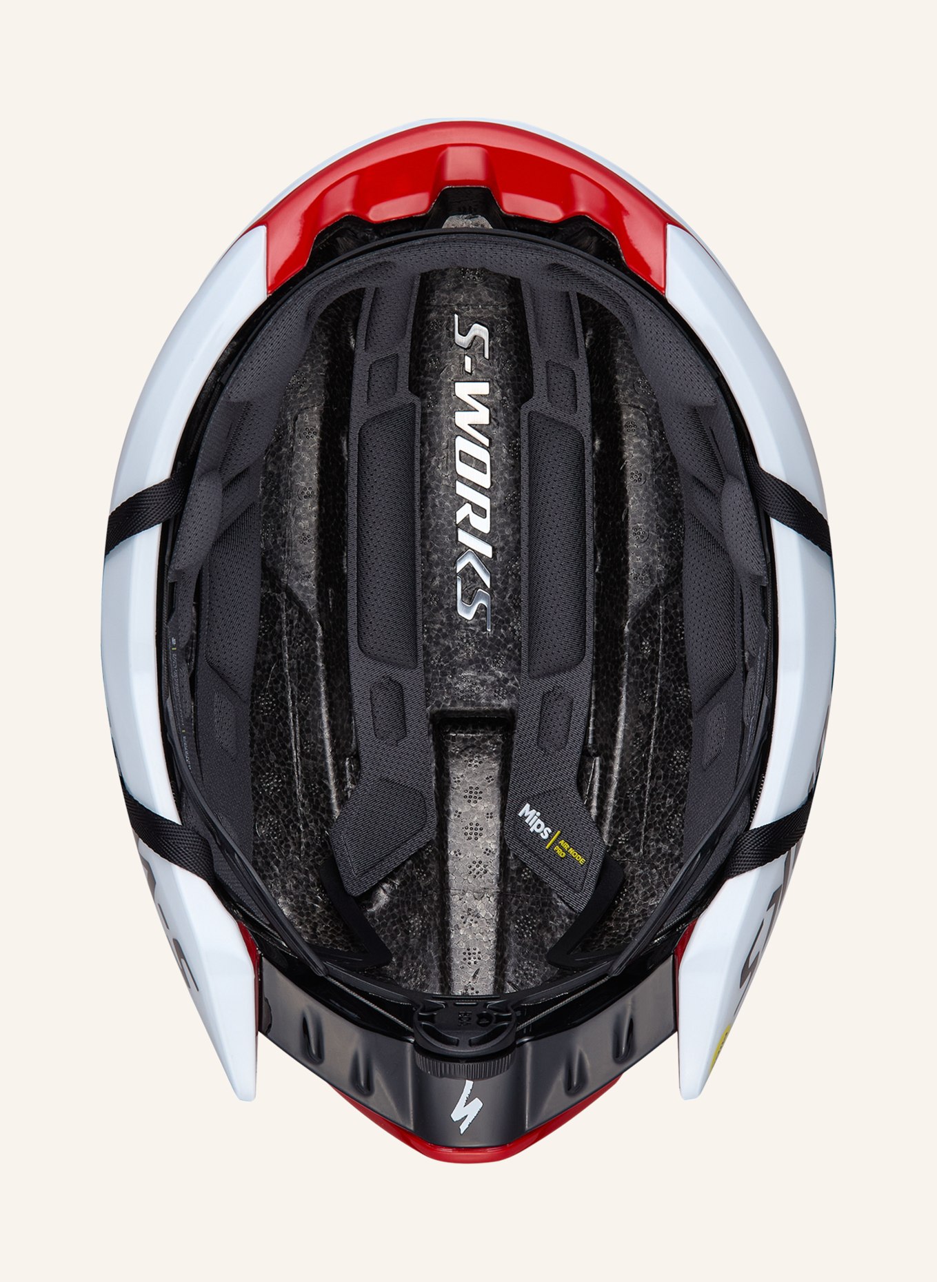 SPECIALIZED Cyklistická helma S-WORKS EVADE 4 MIPS: BÍLÁ / ČERVENÁ / ČERNÁ