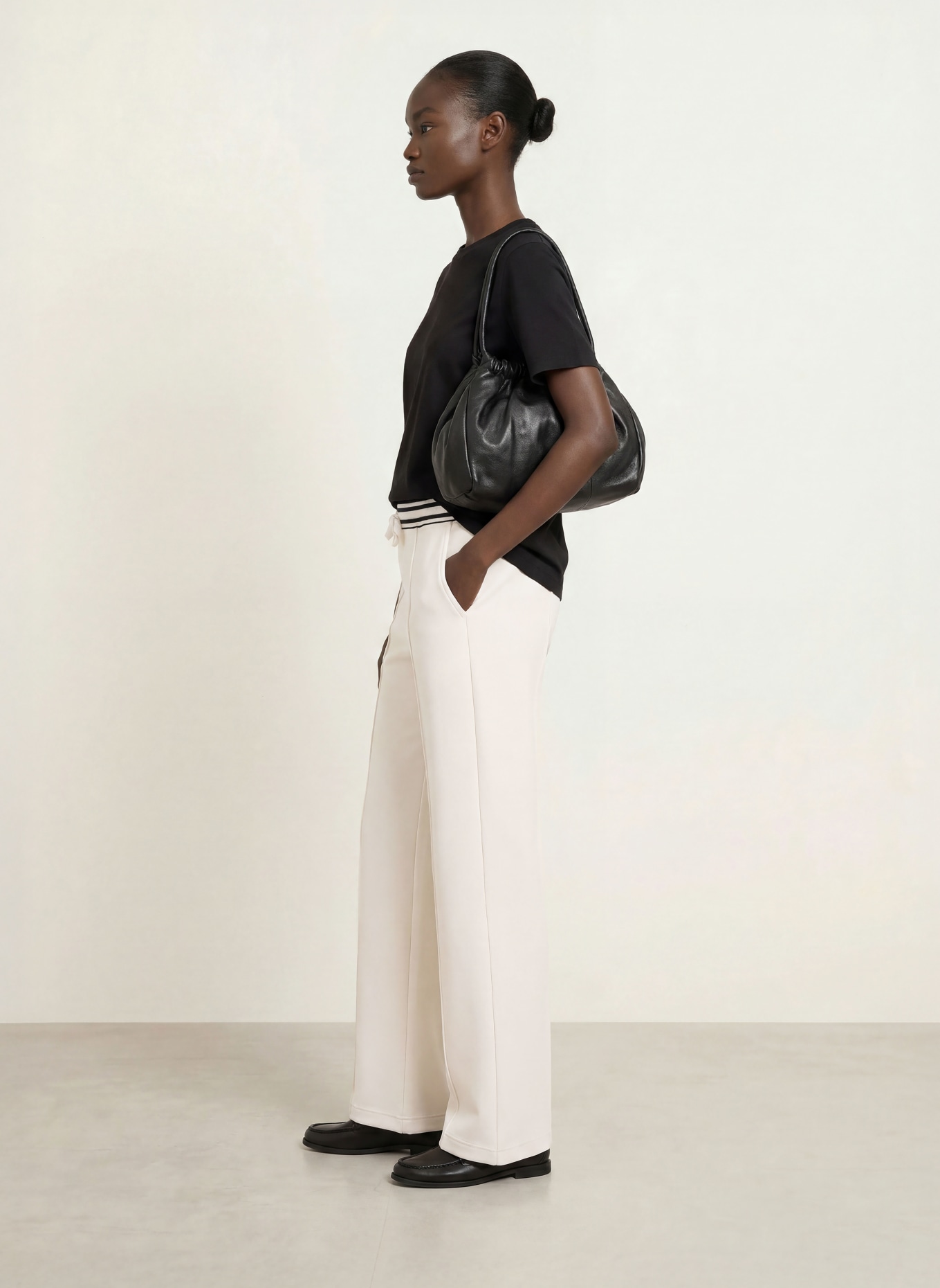 REISS VERITY Sweatpants: CREAM