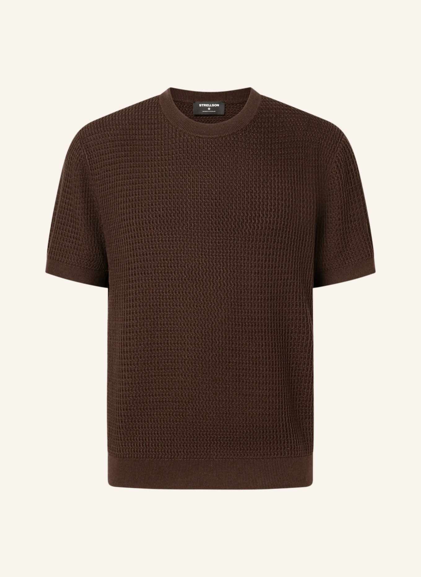 STRELLSON VADIM Knit Shirt: DARK BROWN