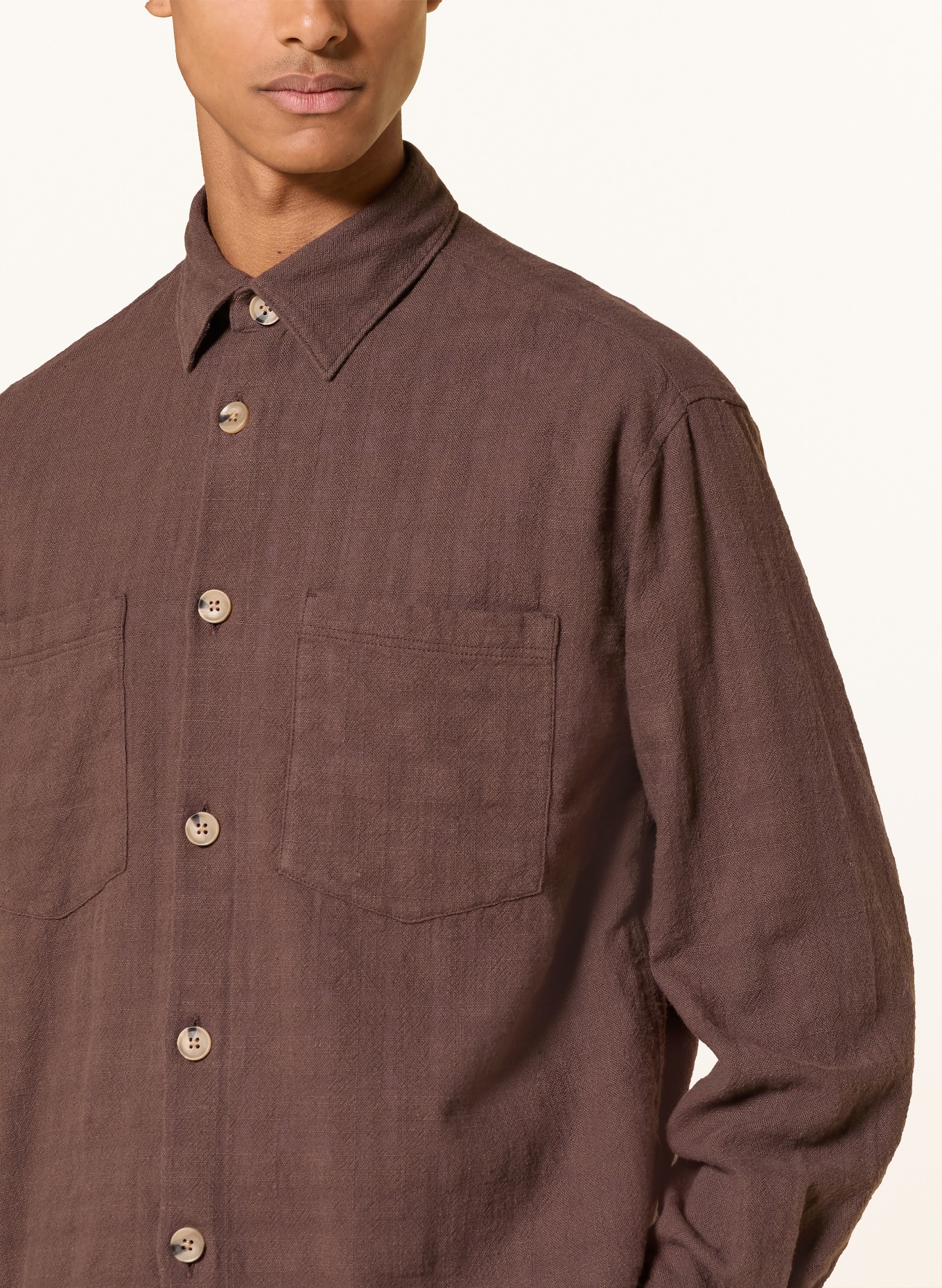 STRELLSON NARVIN Overshirt: BROWN
