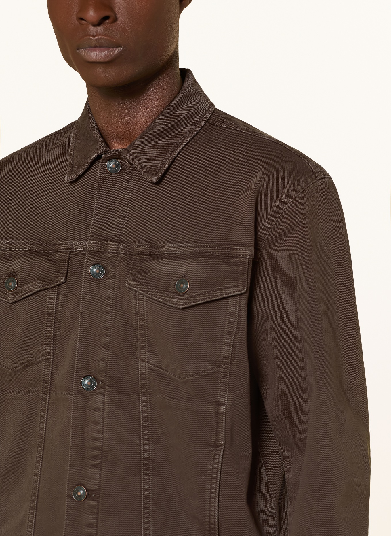 STRELLSON JIHO Denim Jacket: 204 Dark Brown 204