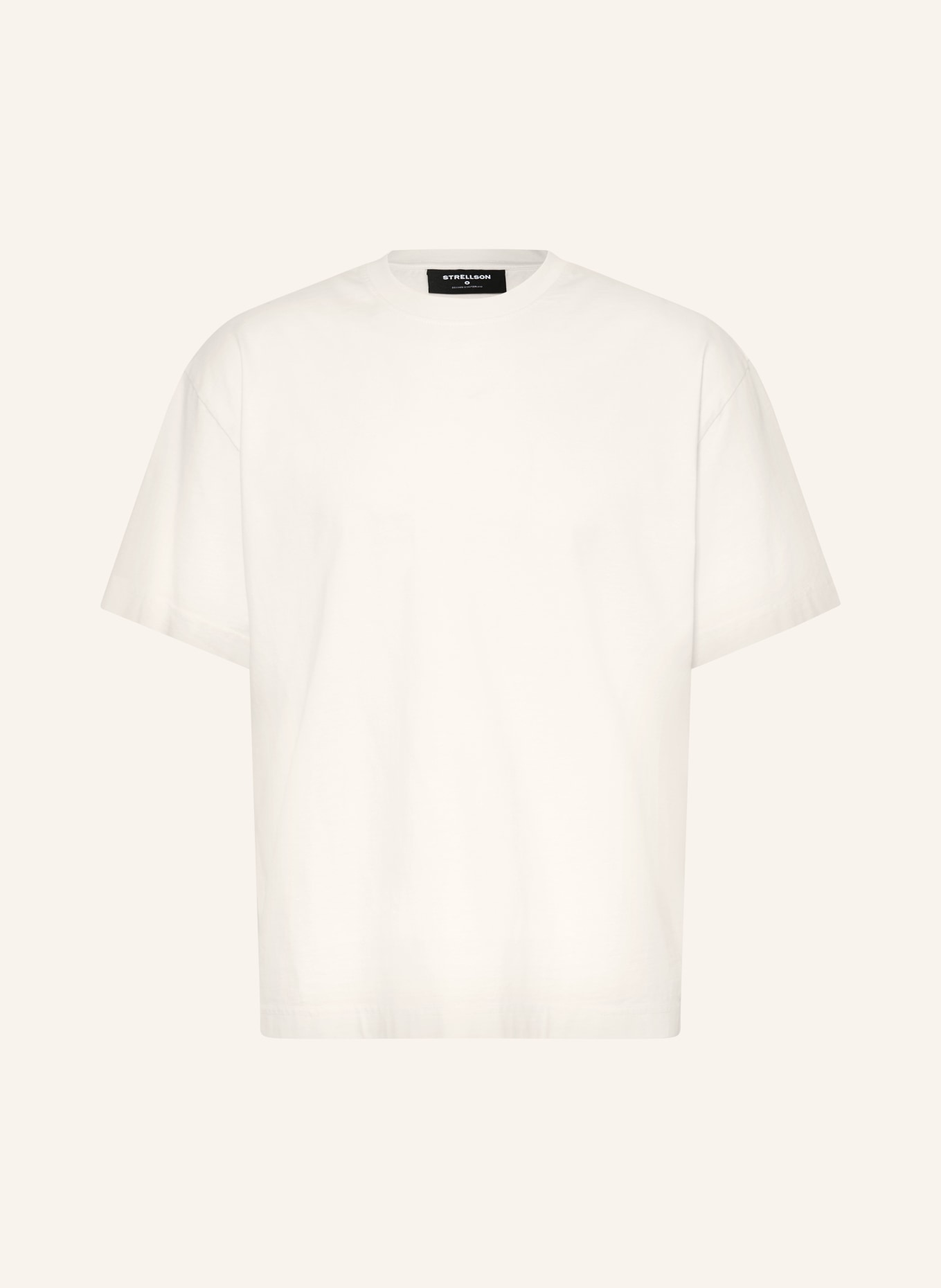 STRELLSON T-shirt DRAZO-R03: ECRU / DARK GREEN