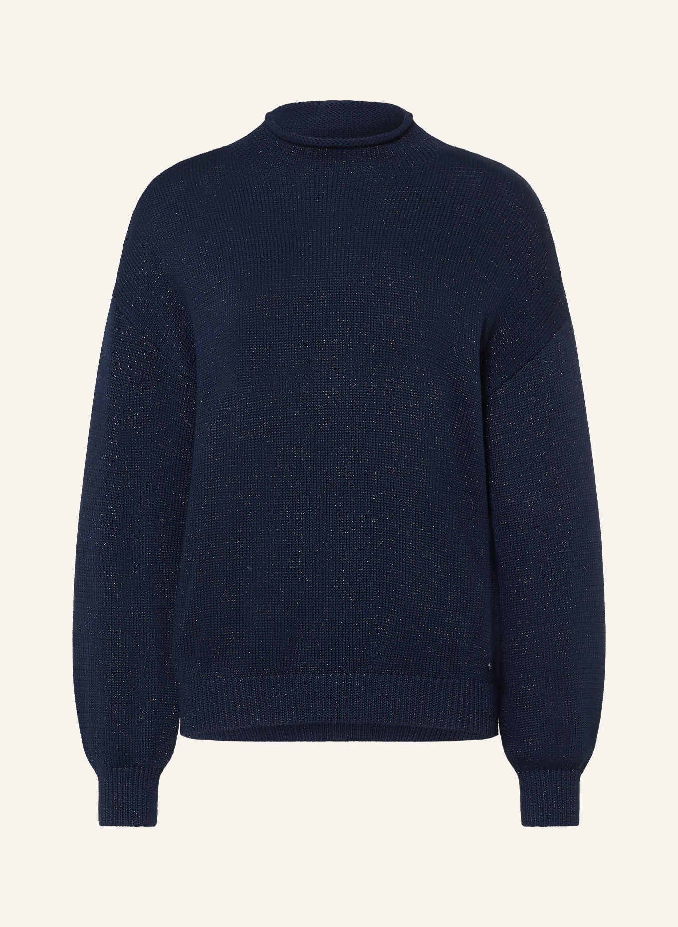 MOS MOSH MMBINE Sweater with Glitter Yarn: DARK BLUE