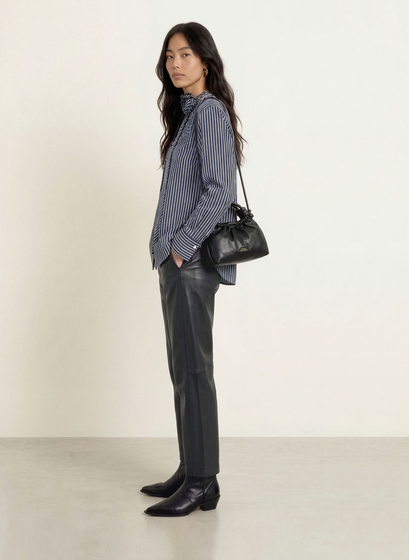 MOS MOSH MMSARO Shirt blouse: DARK BLUE / WHITE