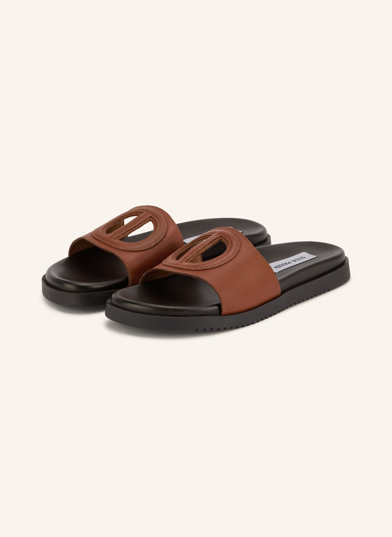 STEVE MADDEN Pantoletten MAYKE mit Cut-outs: COGNAC