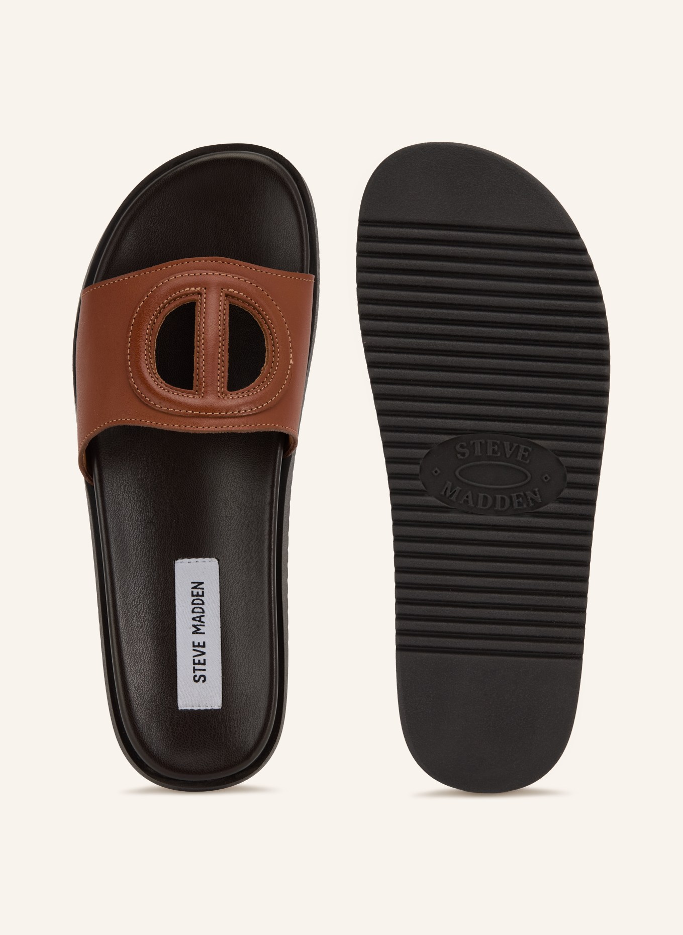 STEVE MADDEN Pantoletten MAYKE mit Cut-outs: COGNAC