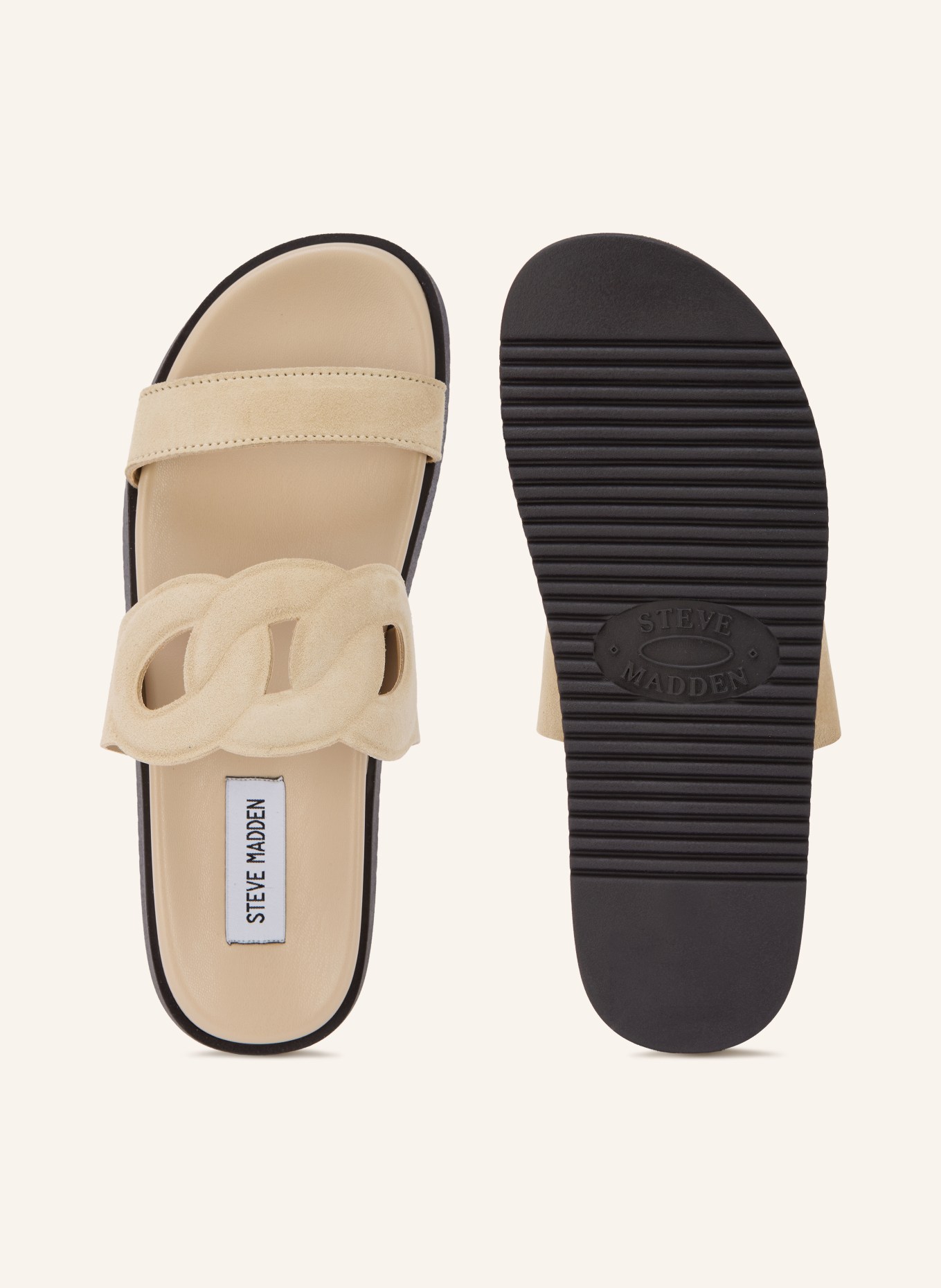 STEVE MADDEN MYRTLE Slides: BEIGE