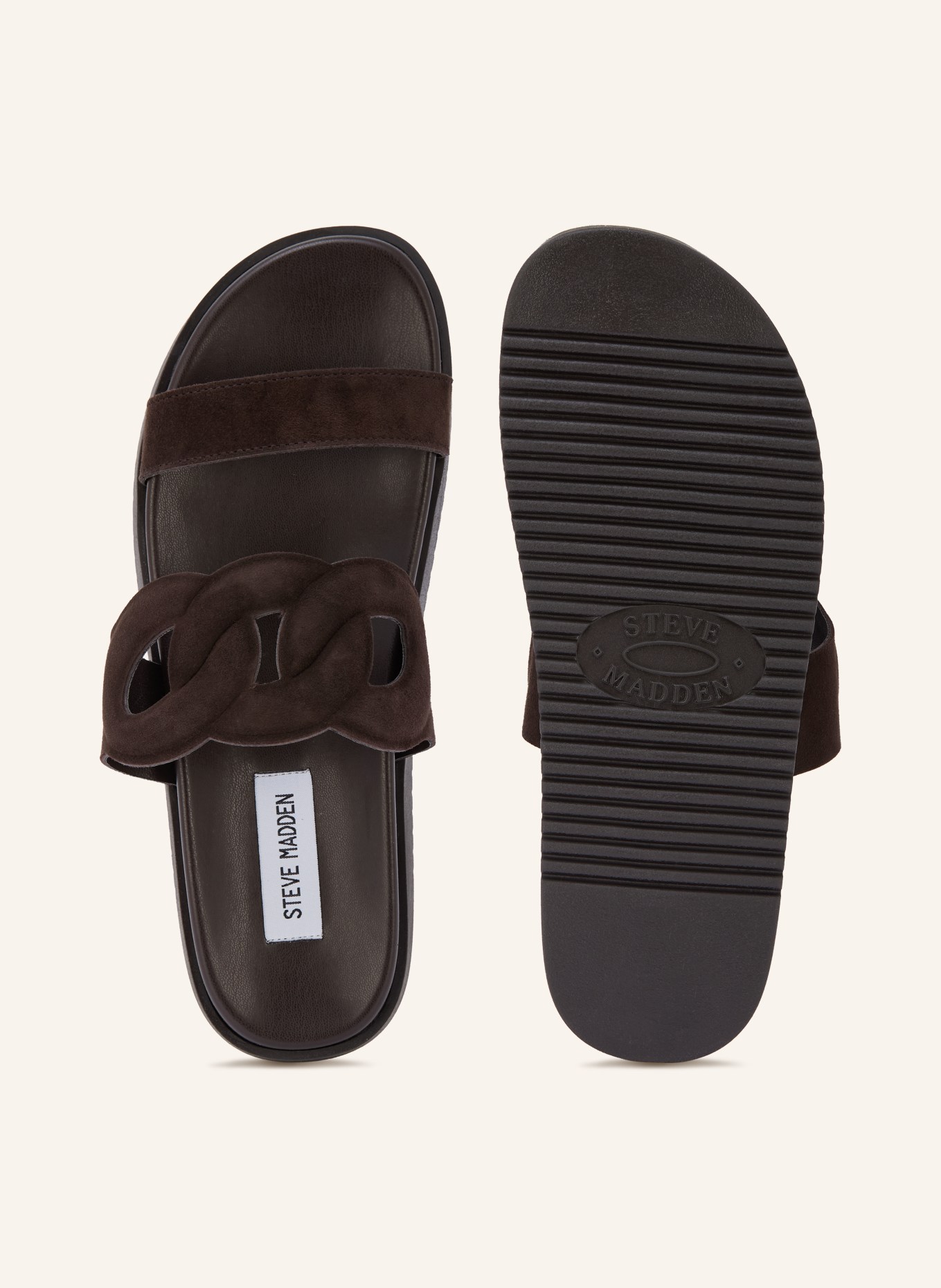 STEVE MADDEN MYRTLE Slides: DARK BROWN