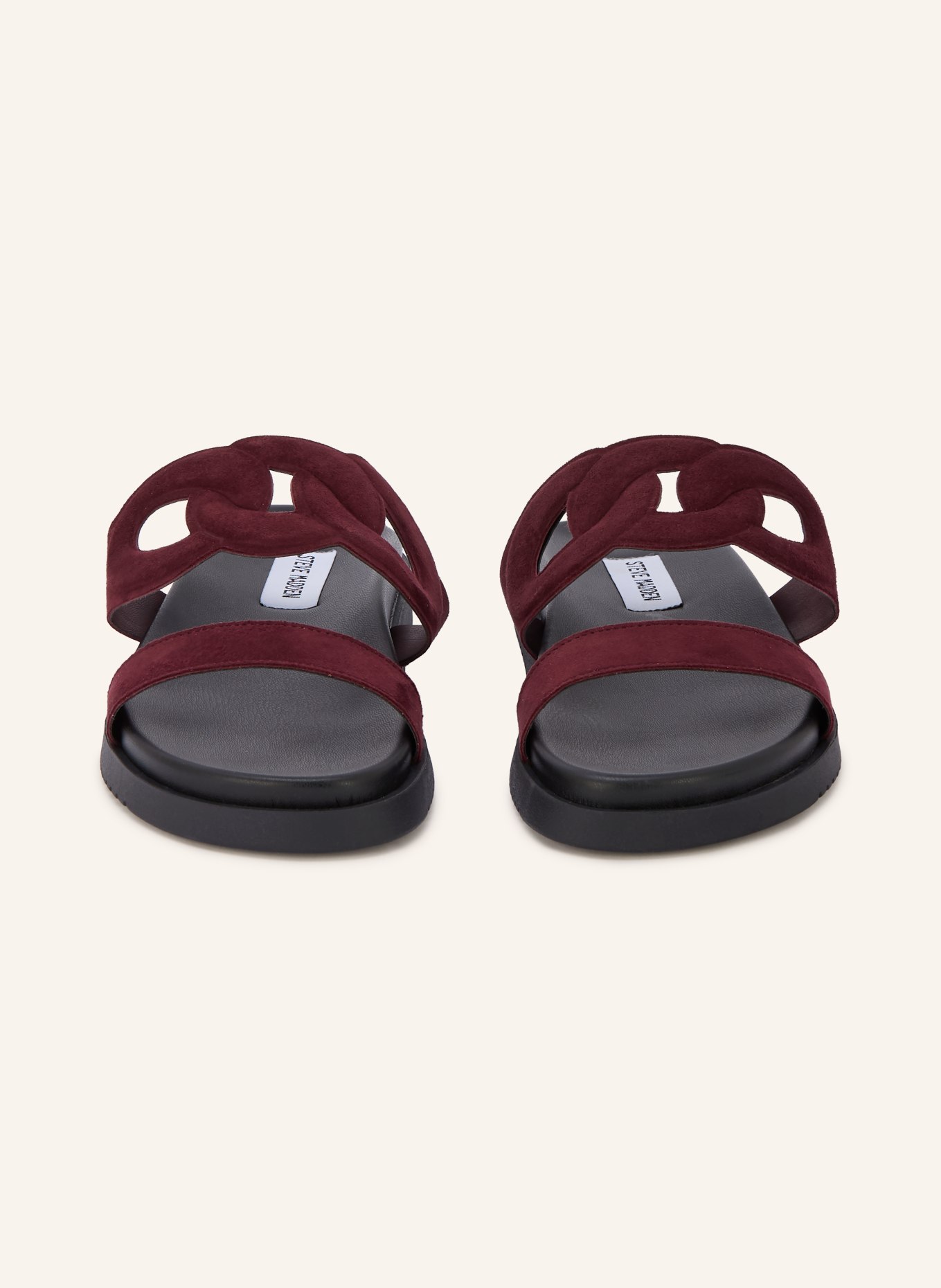 STEVE MADDEN MYRTLE Slides: DARK RED